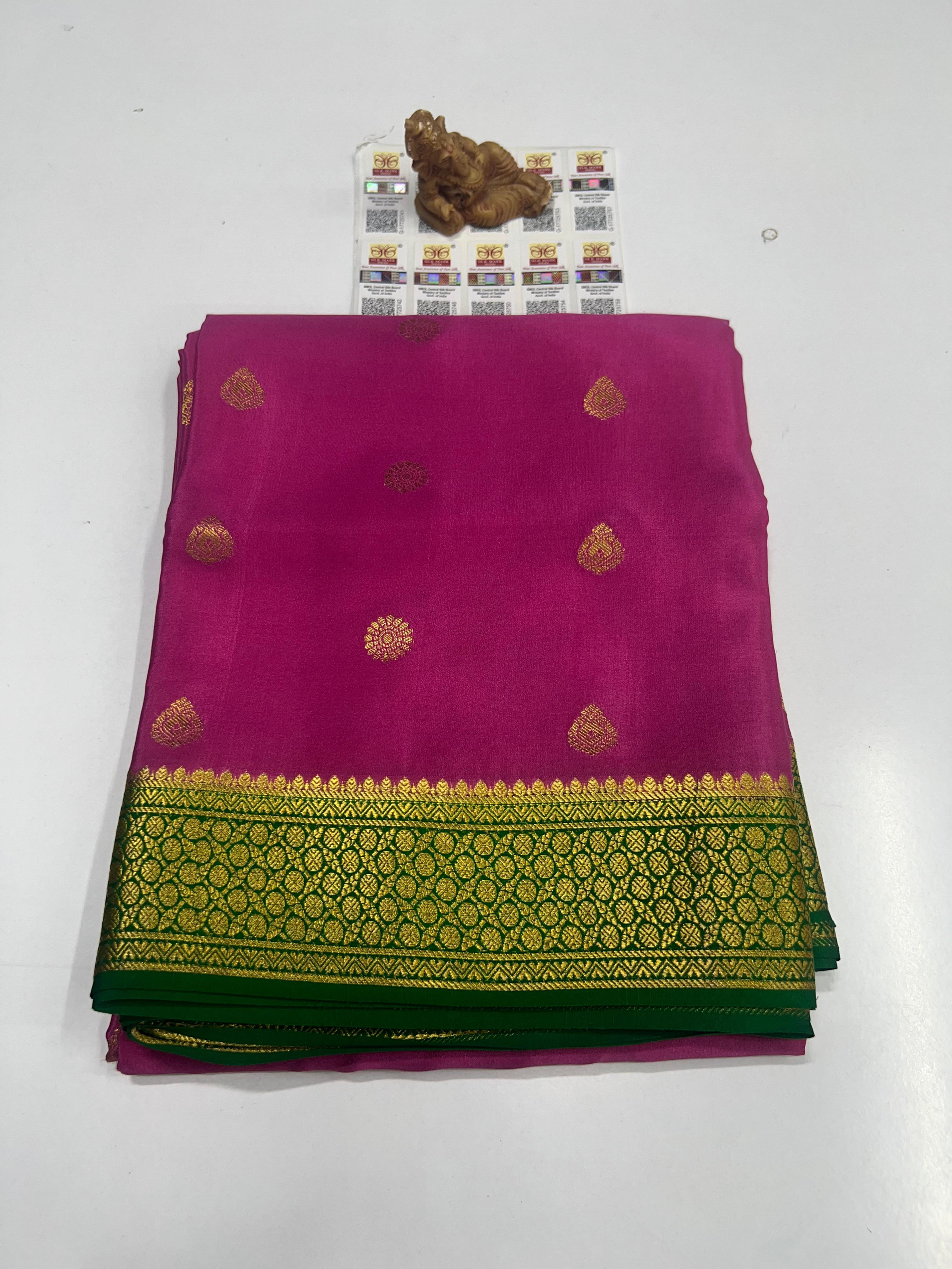 Pure Mysore Crepe silk Sarees -SC0361