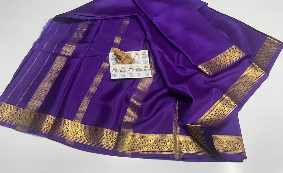 Thumbnail: Pure Mysuru Crepe silk sarees SC-009