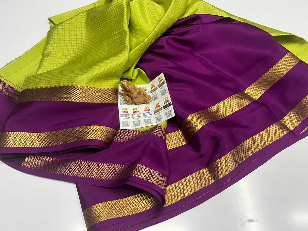 Thumbnail: Pure Mysore Crepe silk Sarees -SC0520