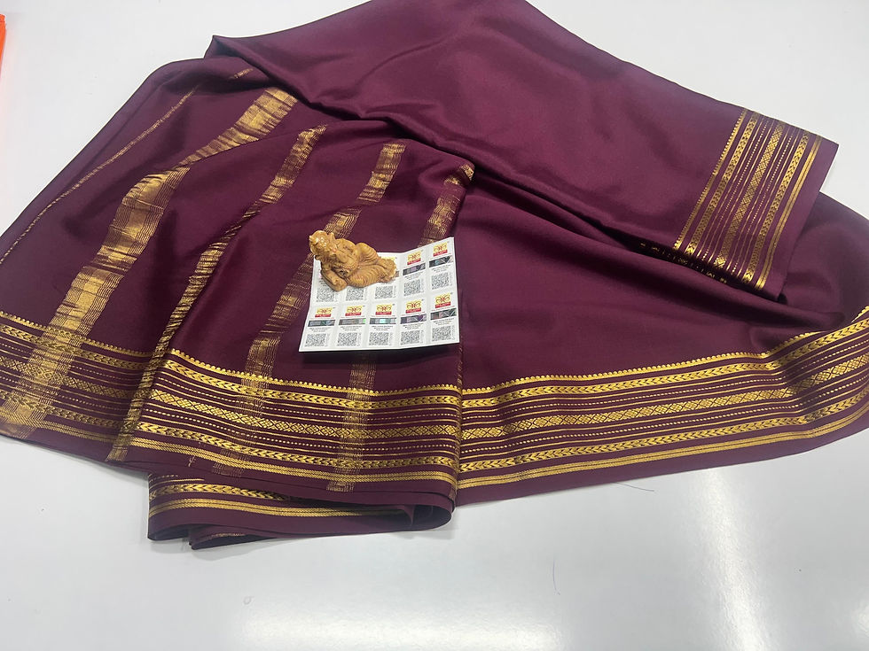 Thumbnail: Pure Mysore Crepe silk Sarees -SC0366