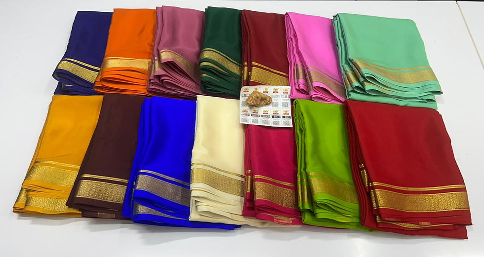 Thumbnail: Pure Mysore Crepe silk Sarees -SC0562