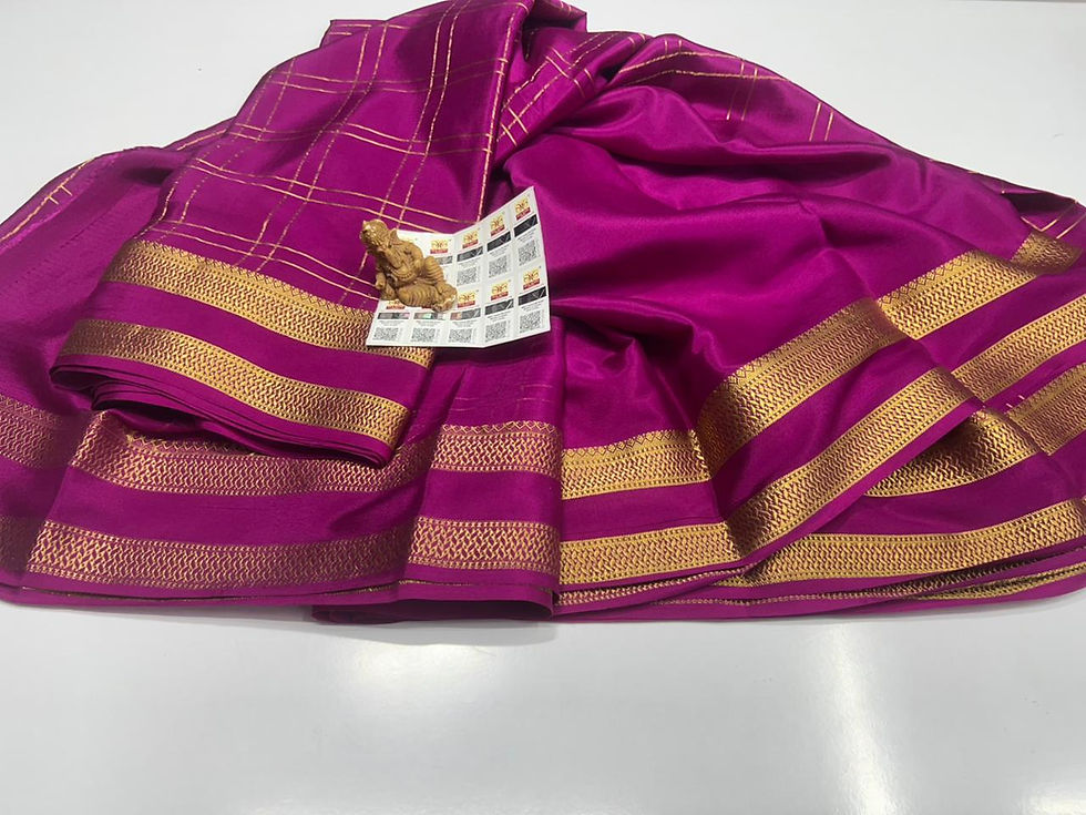 Thumbnail: Pure Mysore Crepe silk Sarees -SC0527