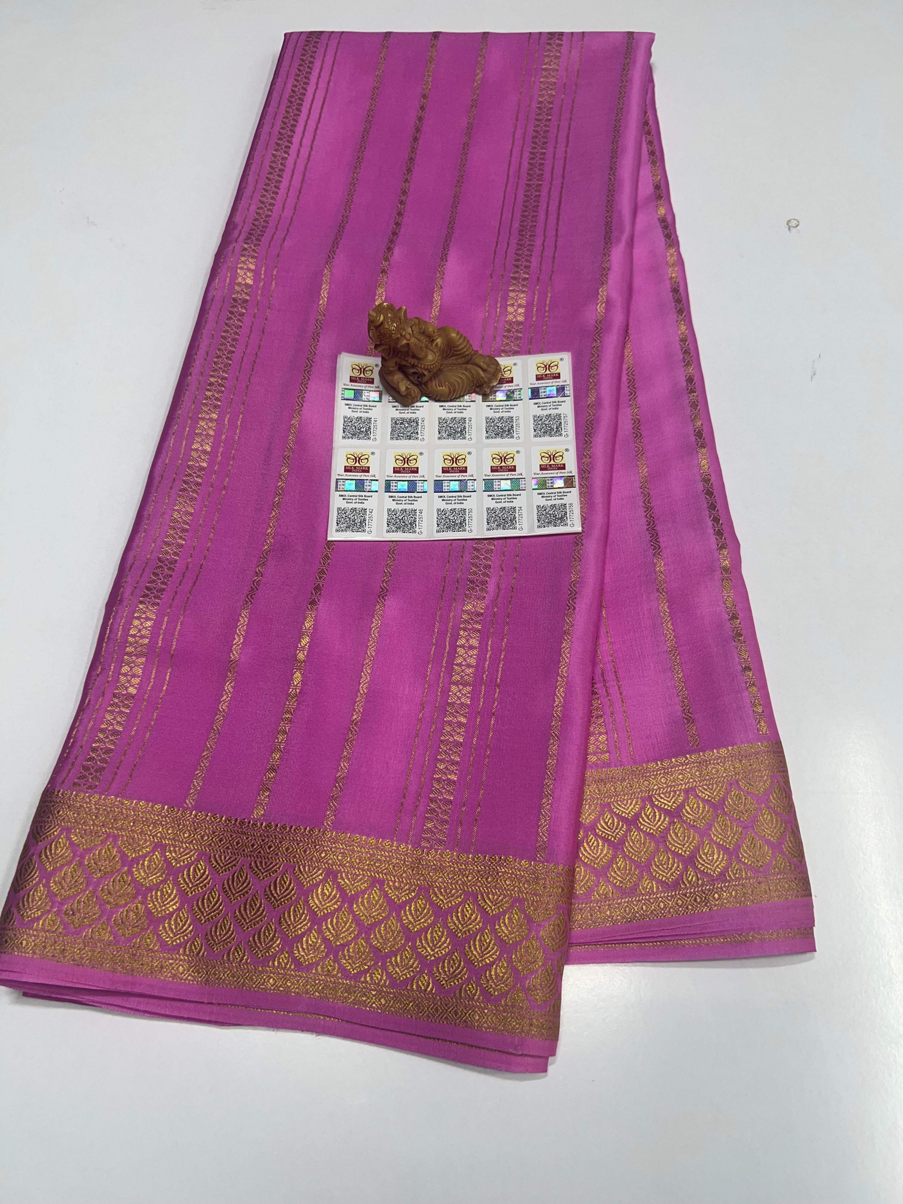 Pure Mysuru Crepe silk sarees  SC0173