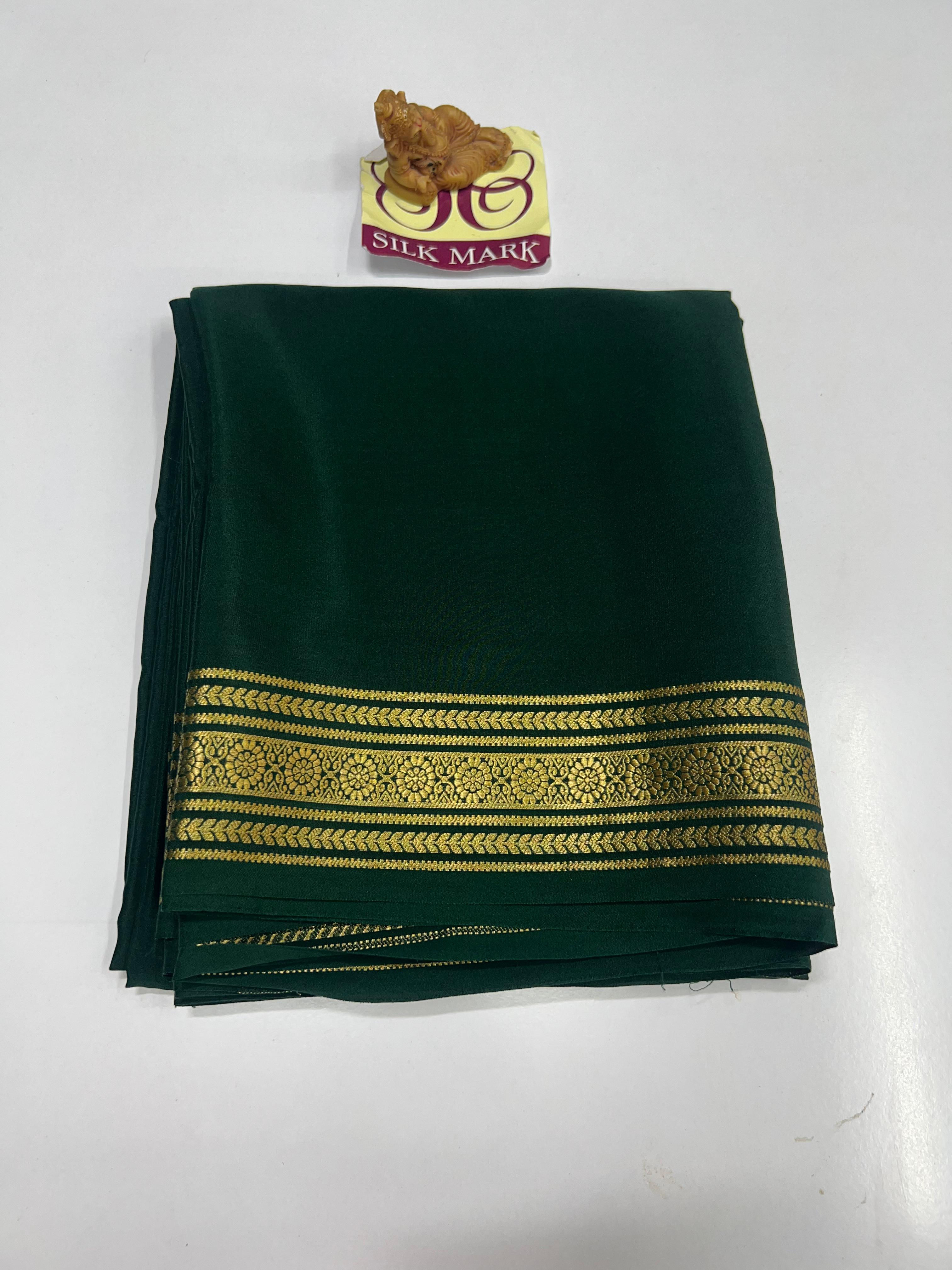 Pure Mysore Crepe Silk Sarees -1744