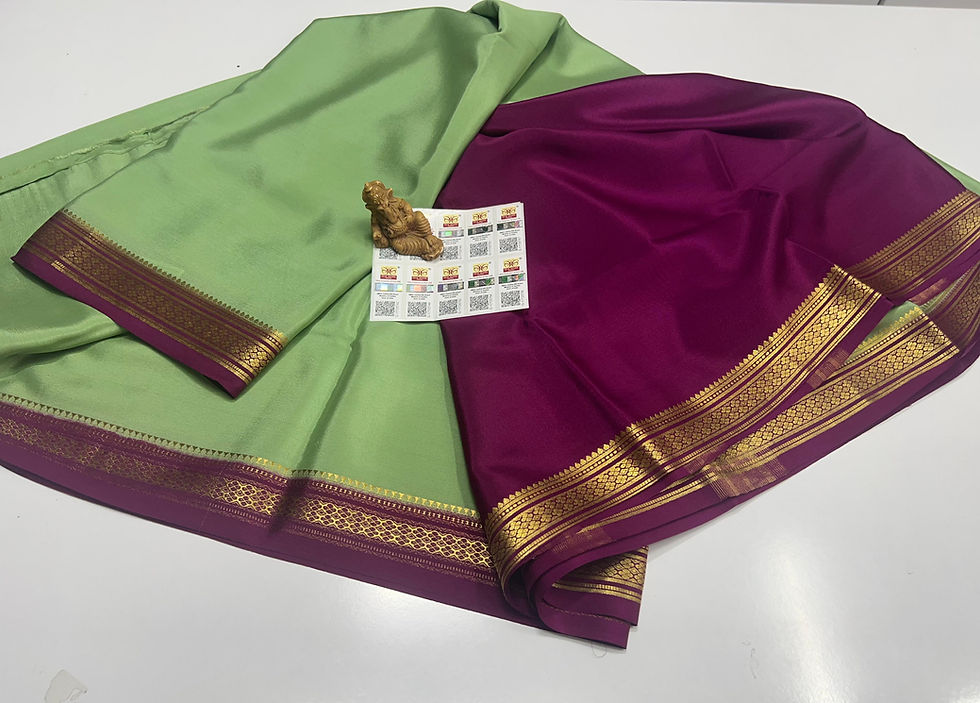 Thumbnail: Pure Mysuru Crepe silk sarees  SC0190