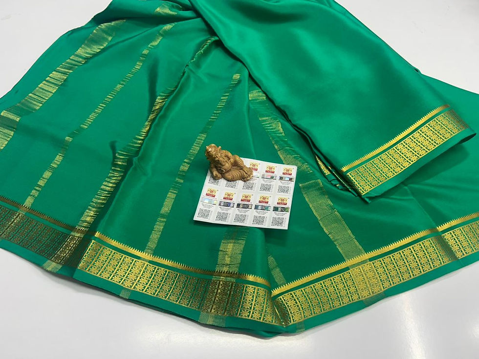 Thumbnail: Pure Mysore Crepe silk Sarees -SC0432