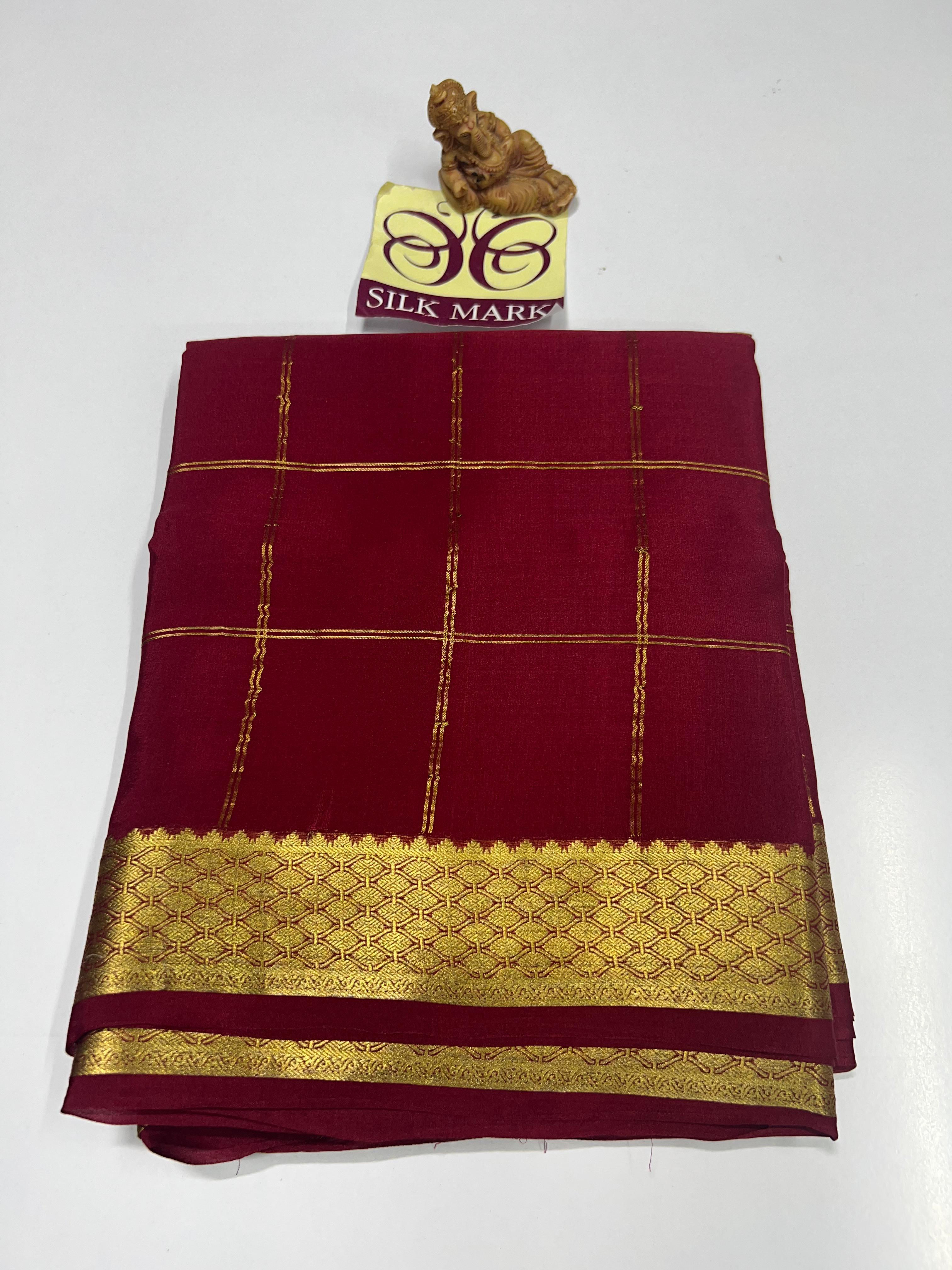 Pure Mysore Crepe Silk Sarees - SC1261