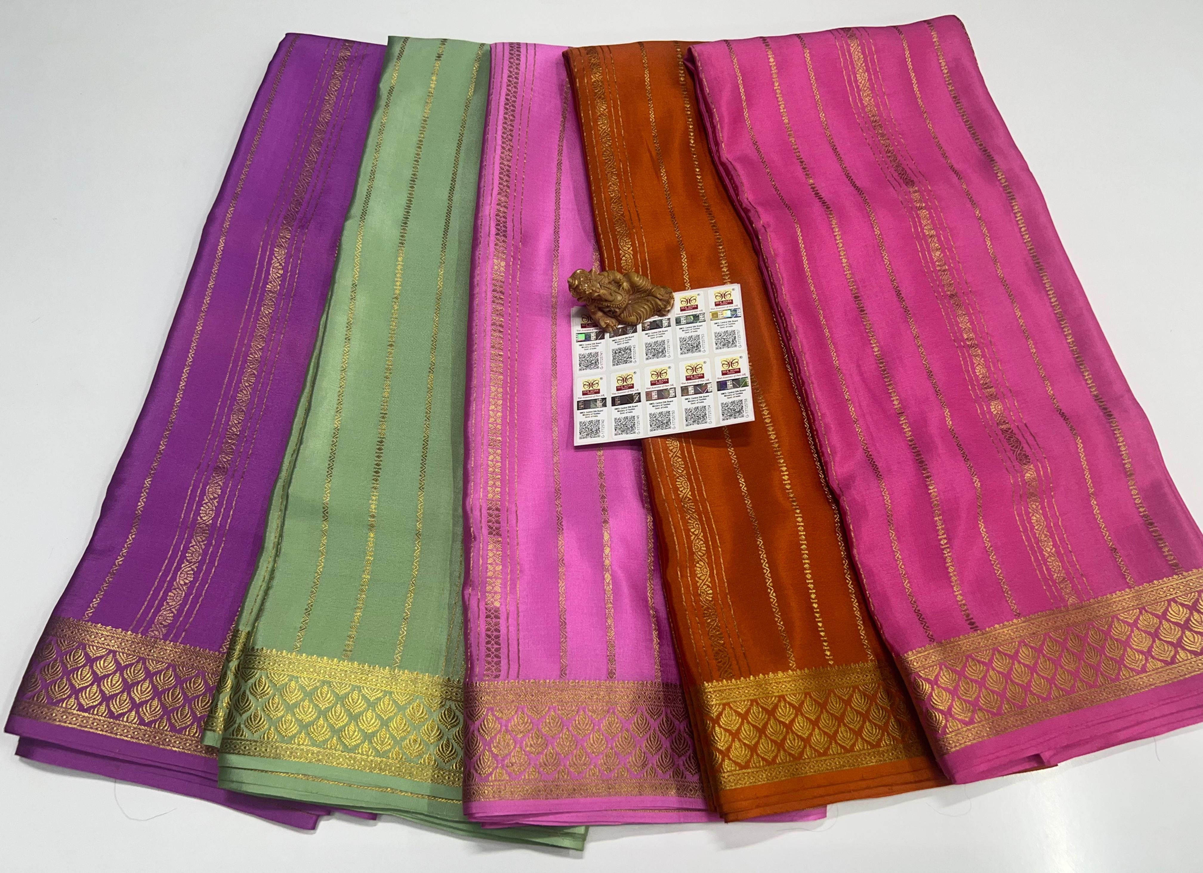 Pure Mysuru Crepe silk sarees  SC0172