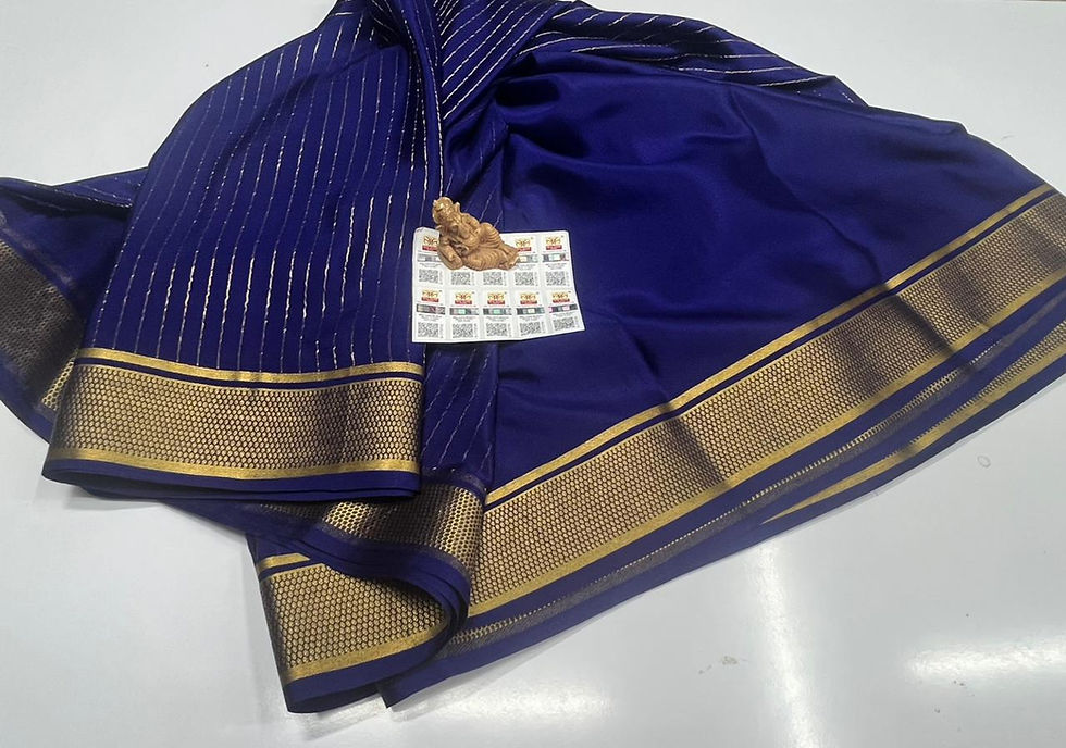 Thumbnail: Pure Mysore Crepe silk Sarees -SC0549