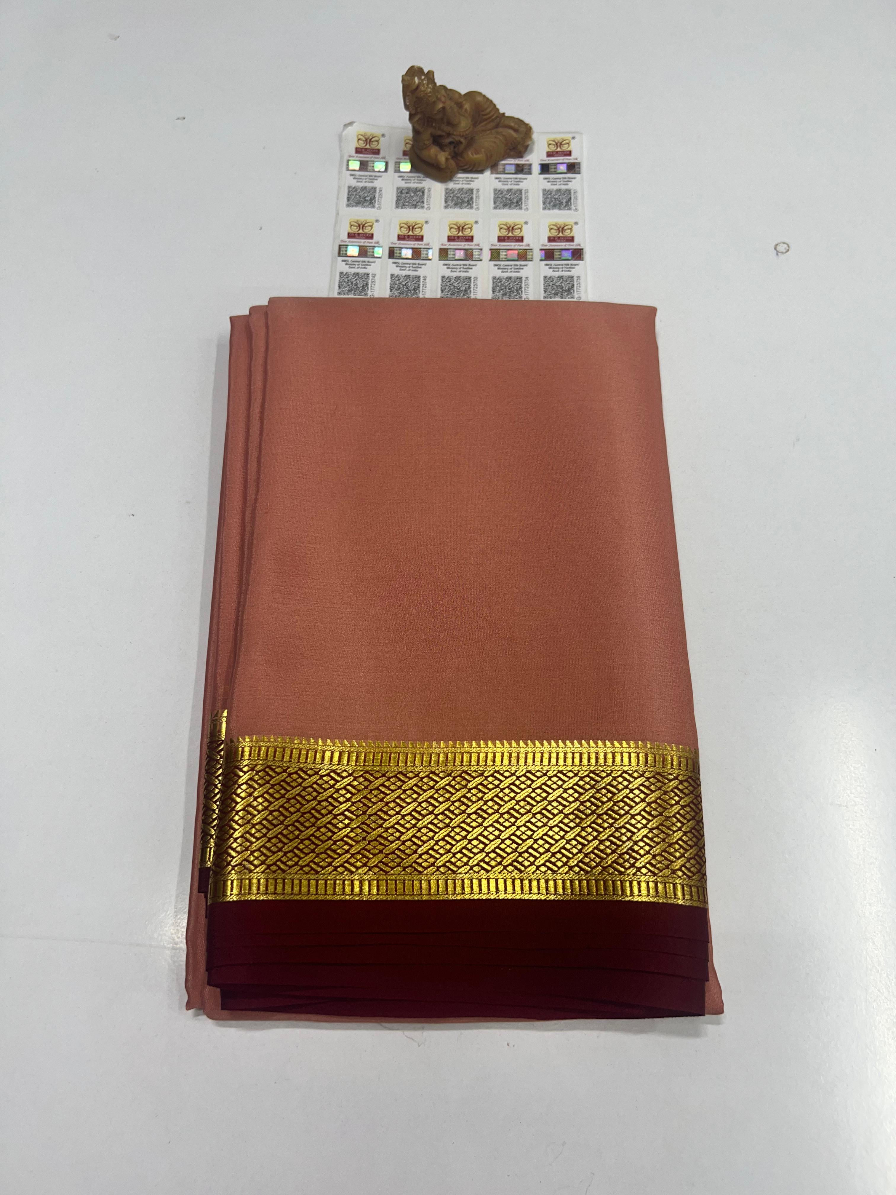 Pure Mysore Crepe silk Sarees -SC0383