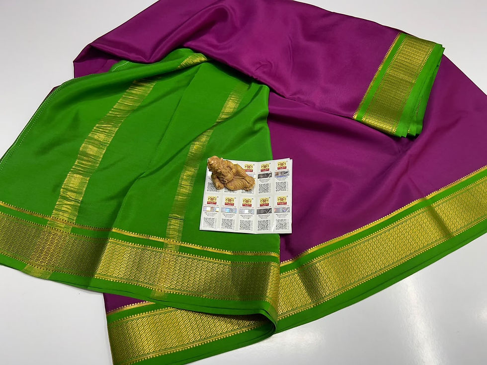Thumbnail: Pure Mysore Crepe silk Sarees -SC0829