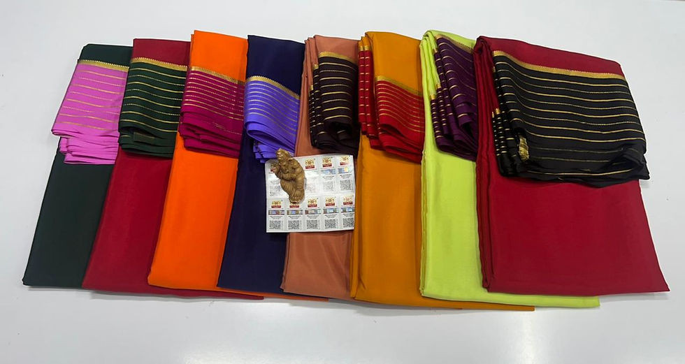 Thumbnail: Pure Mysore Crepe silk Sarees -SC0558