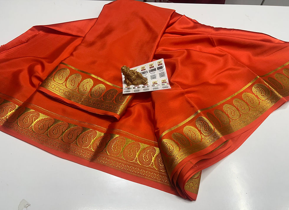 Thumbnail: Pure Mysore Crepe silk Sarees -SC0342