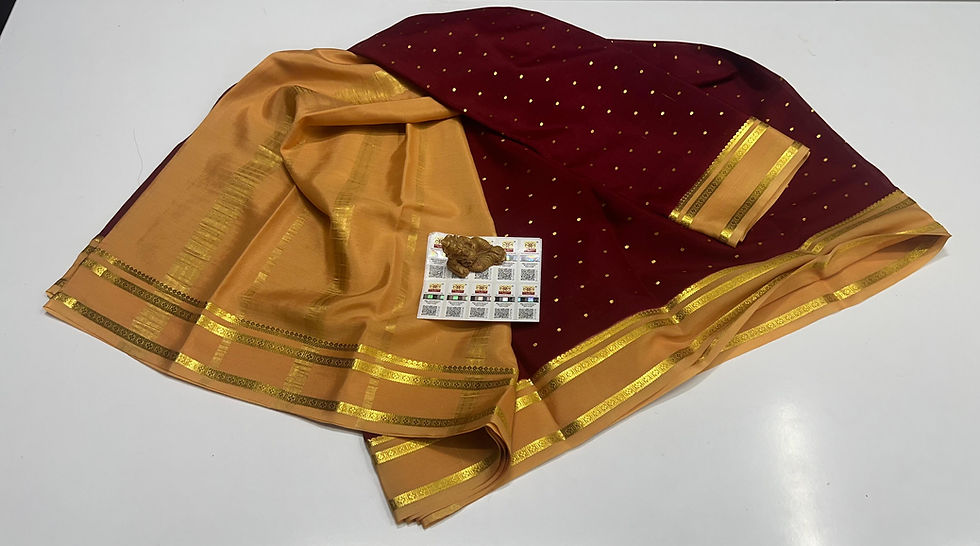 Thumbnail: Pure Mysuru Crepe silk sarees  SC0228