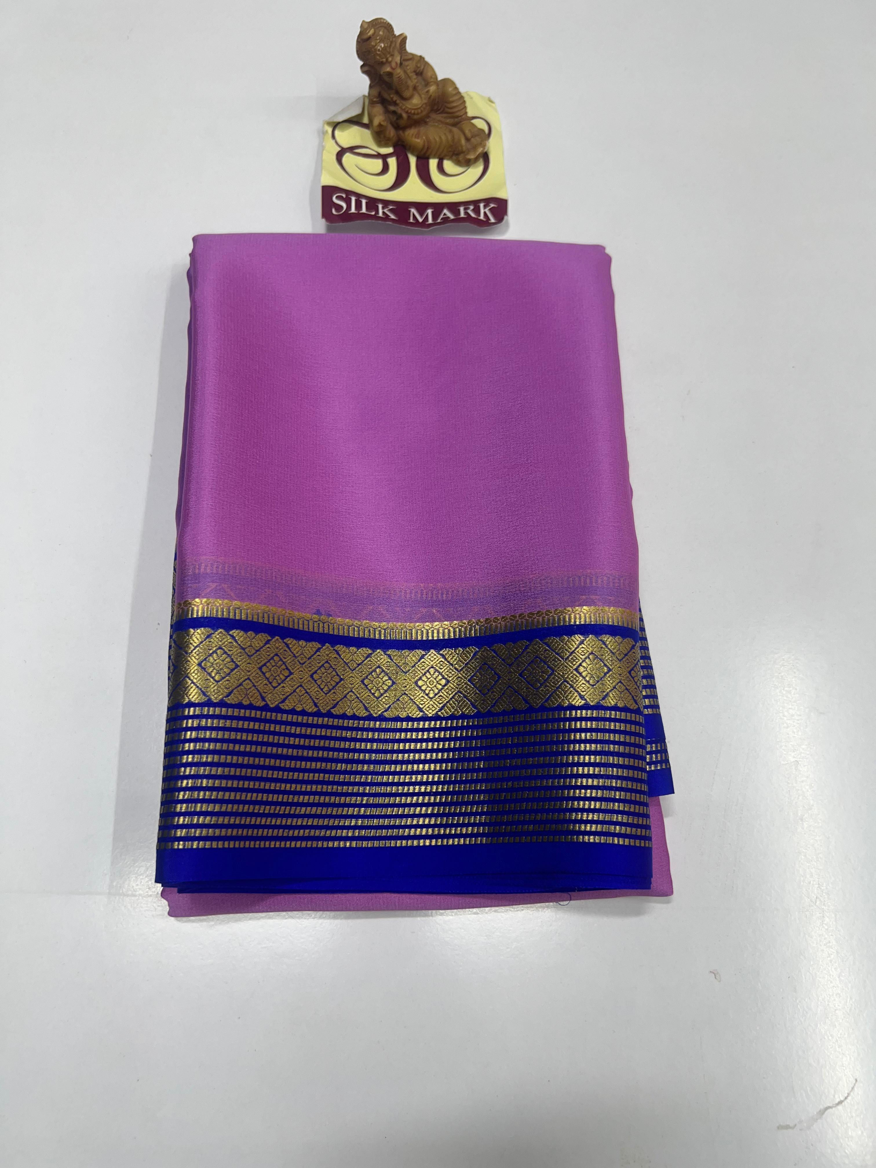 Pure Mysore Crepe Silk Sarees -1776