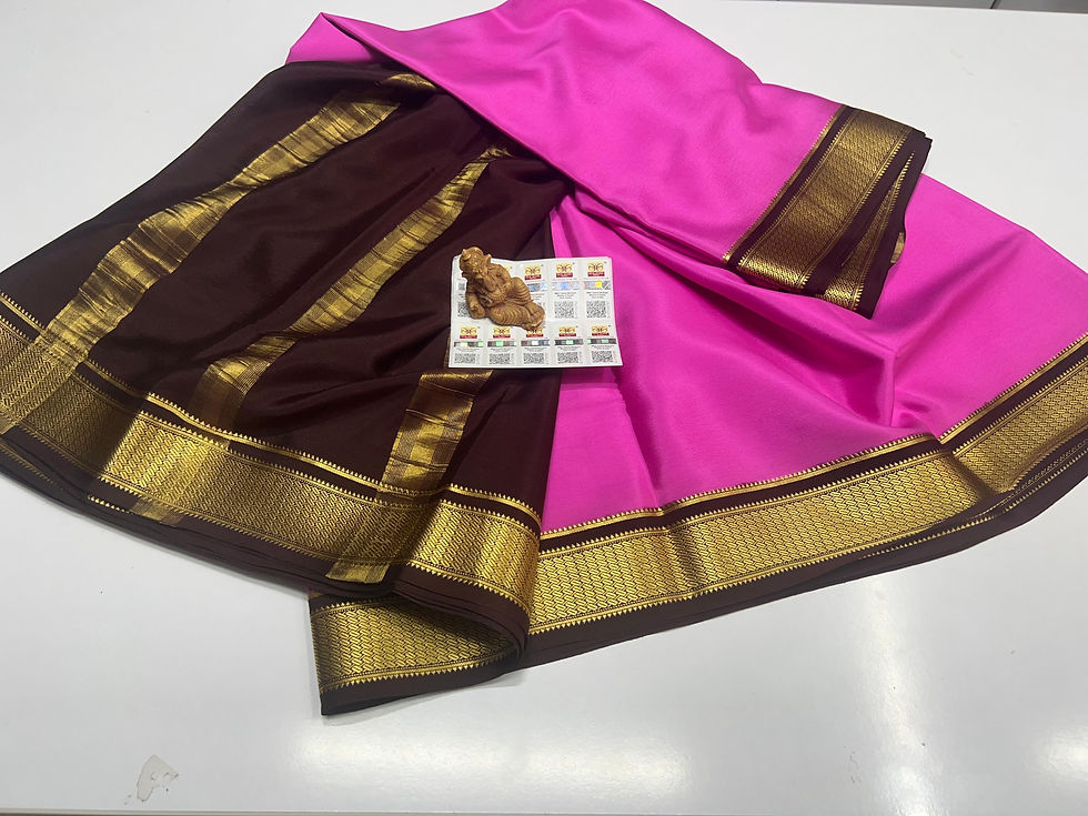 Thumbnail: Pure Mysuru Crepe silk sarees  SC0246