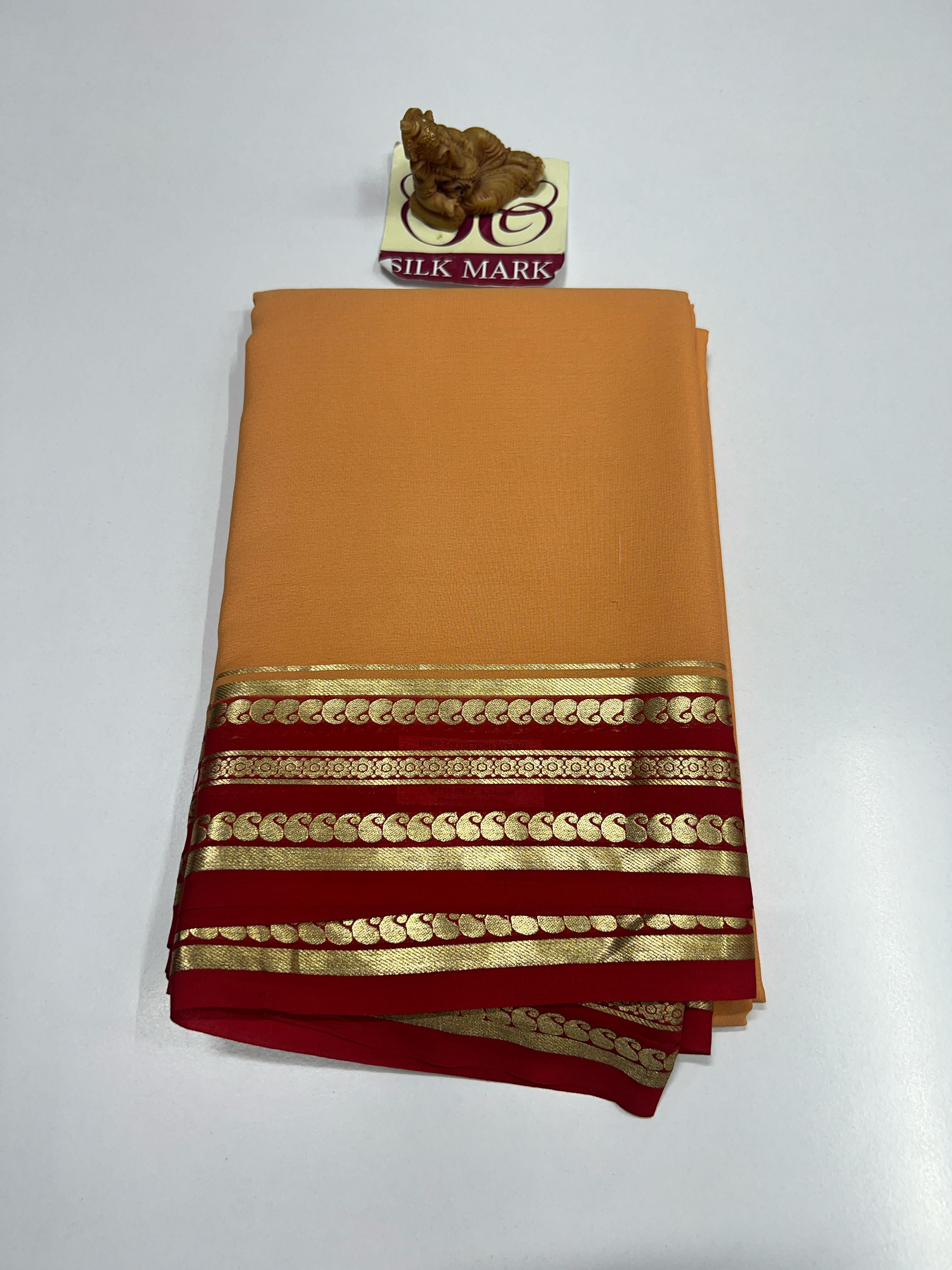 Pure Mysore Crepe Silk Sarees - SC897
