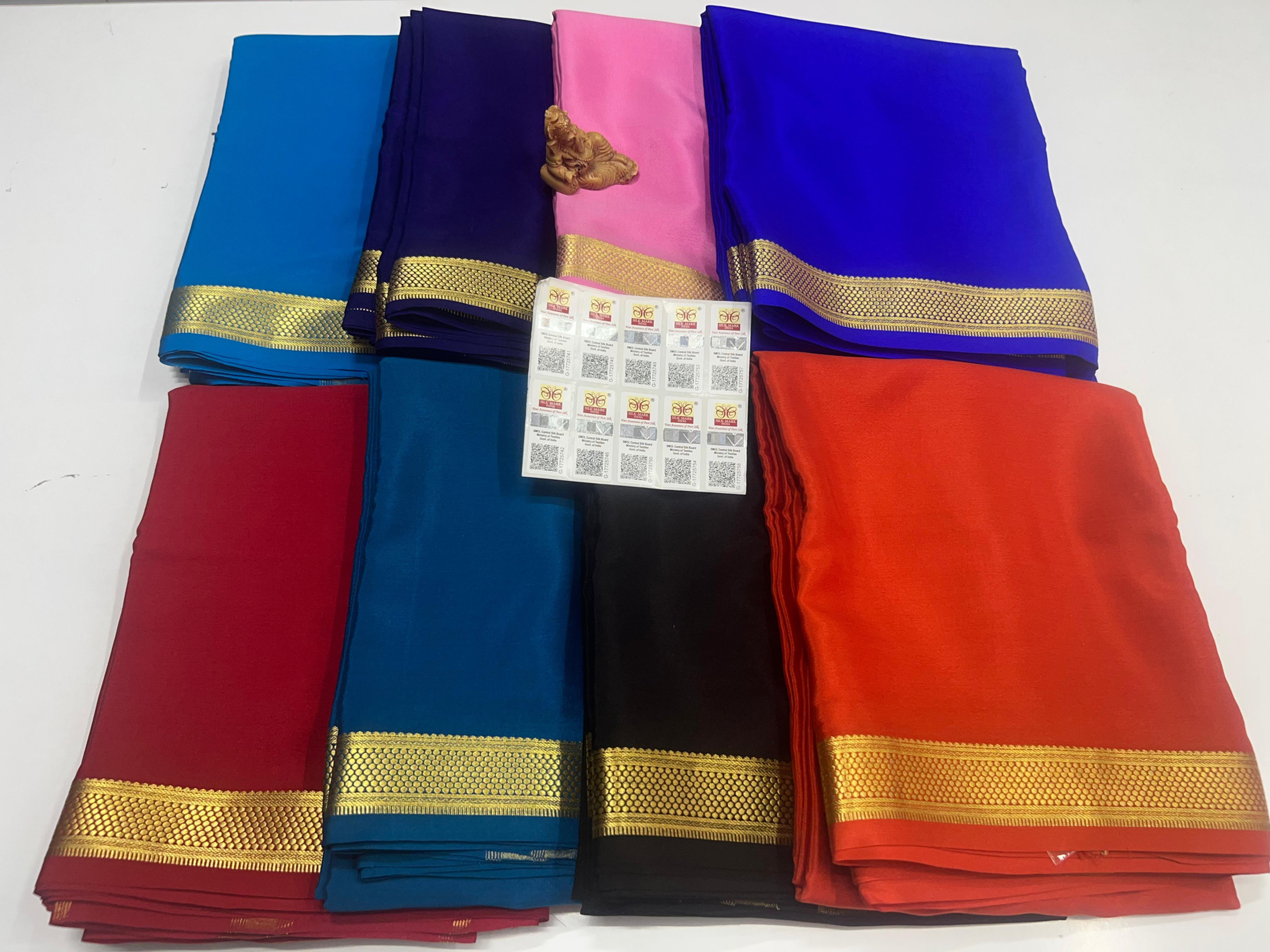 Pure Mysore Crepe silk Sarees -SC0335