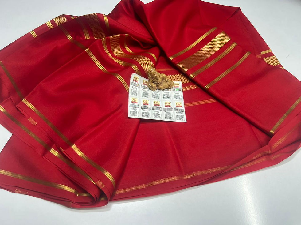 Thumbnail: Pure Mysore Crepe silk Sarees -SC0588