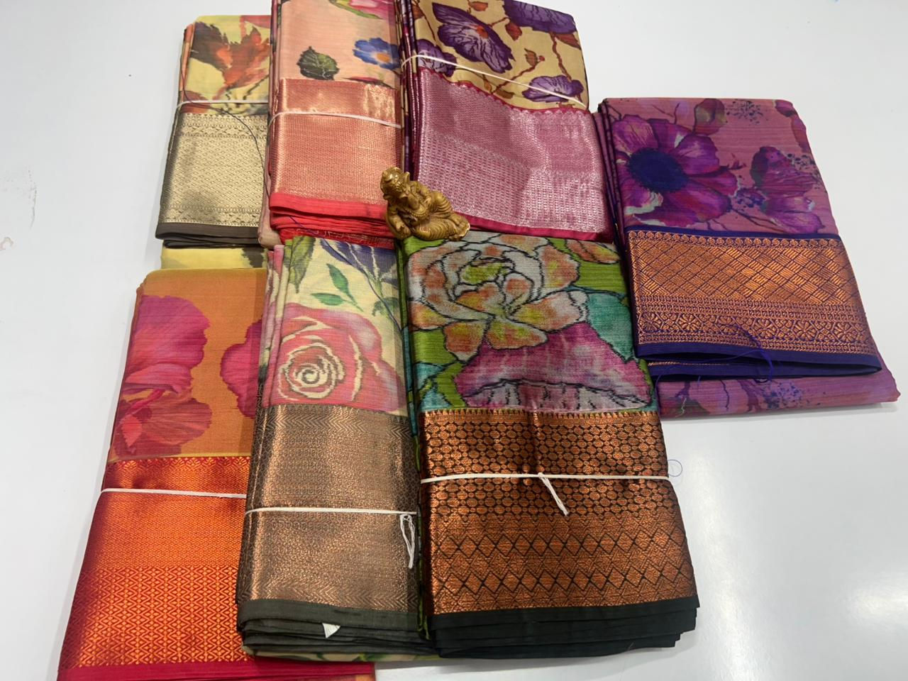 Semi Kanchi Digital Print Sarees -SC0608
