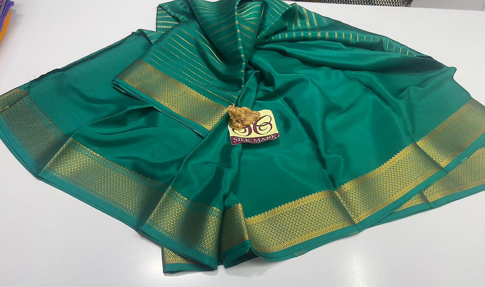 Thumbnail: Pure Mysuru Crepe silk sarees  SC0169