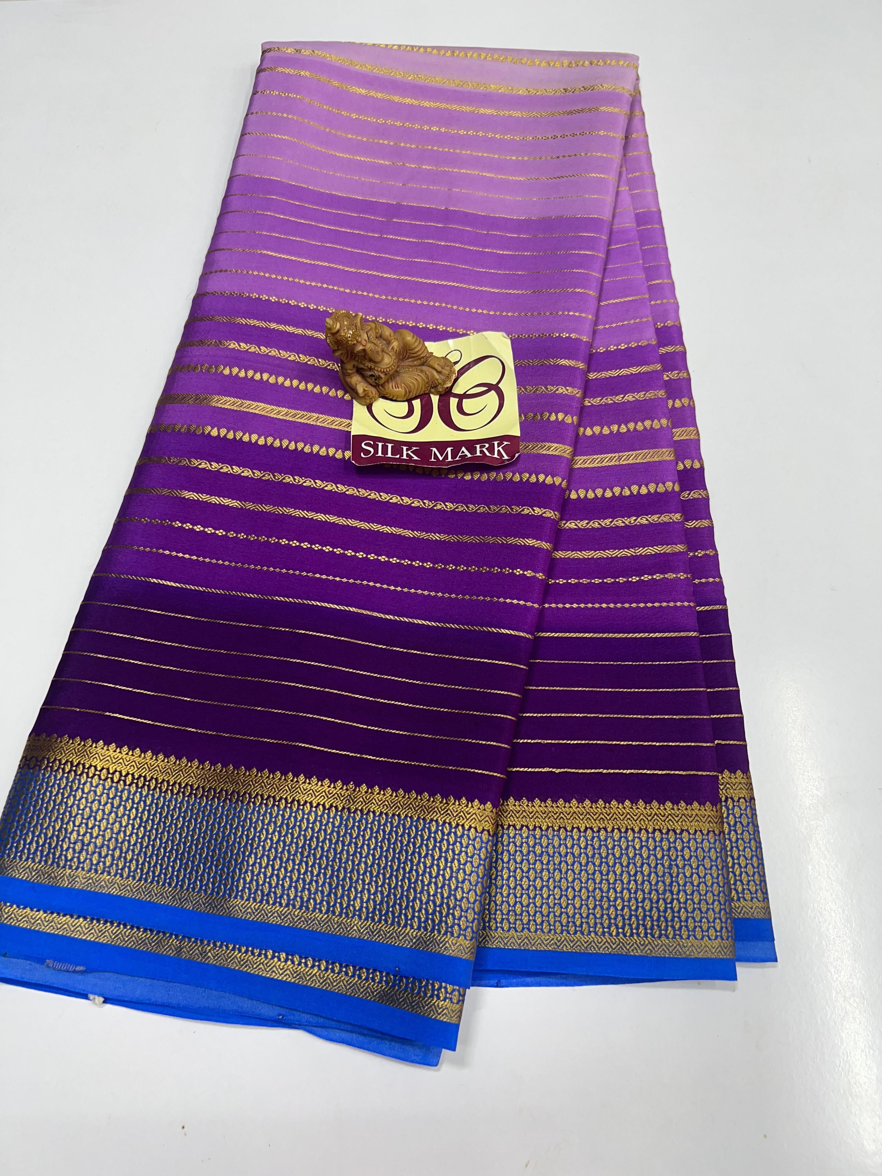 Pure Mysore Crepe Silk Sarees -1761