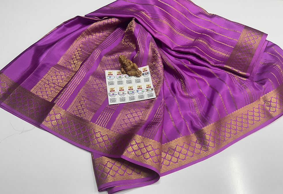 Thumbnail: Pure Mysuru Crepe silk sarees  SC0172