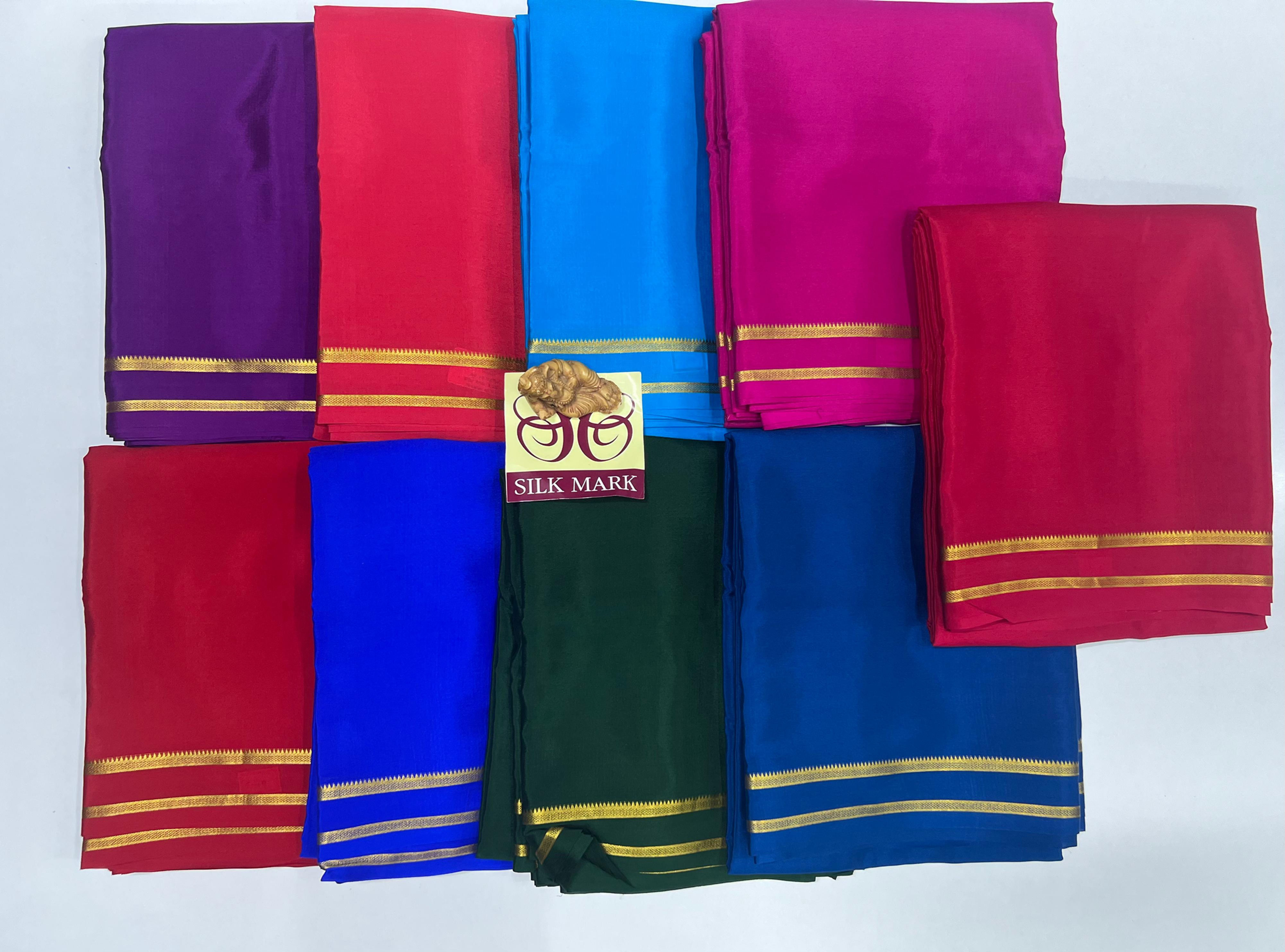 Pure Mysore Crepe Silk Sarees - SC1203