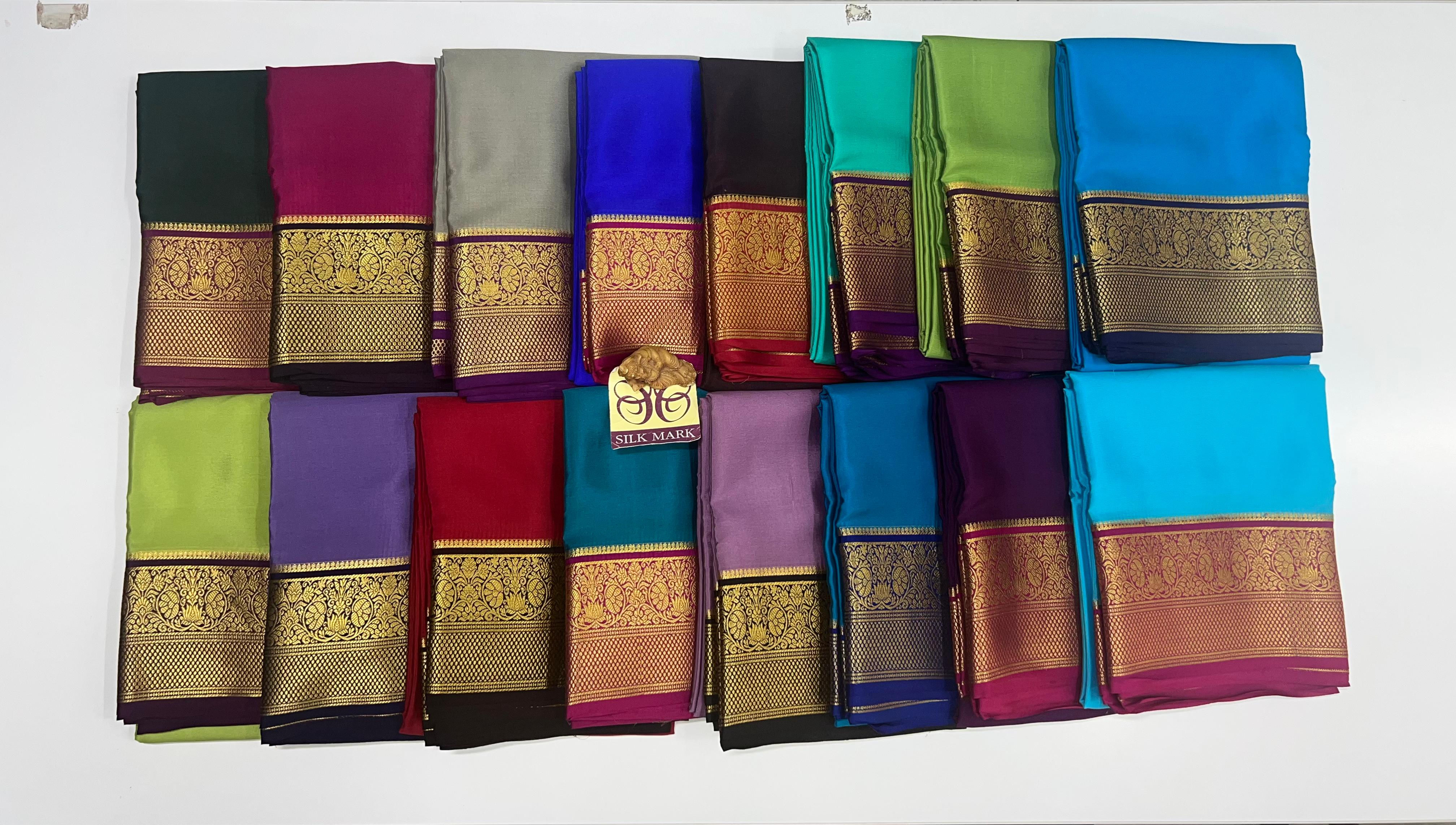 Pure Mysore Crepe Silk Sarees - SC341