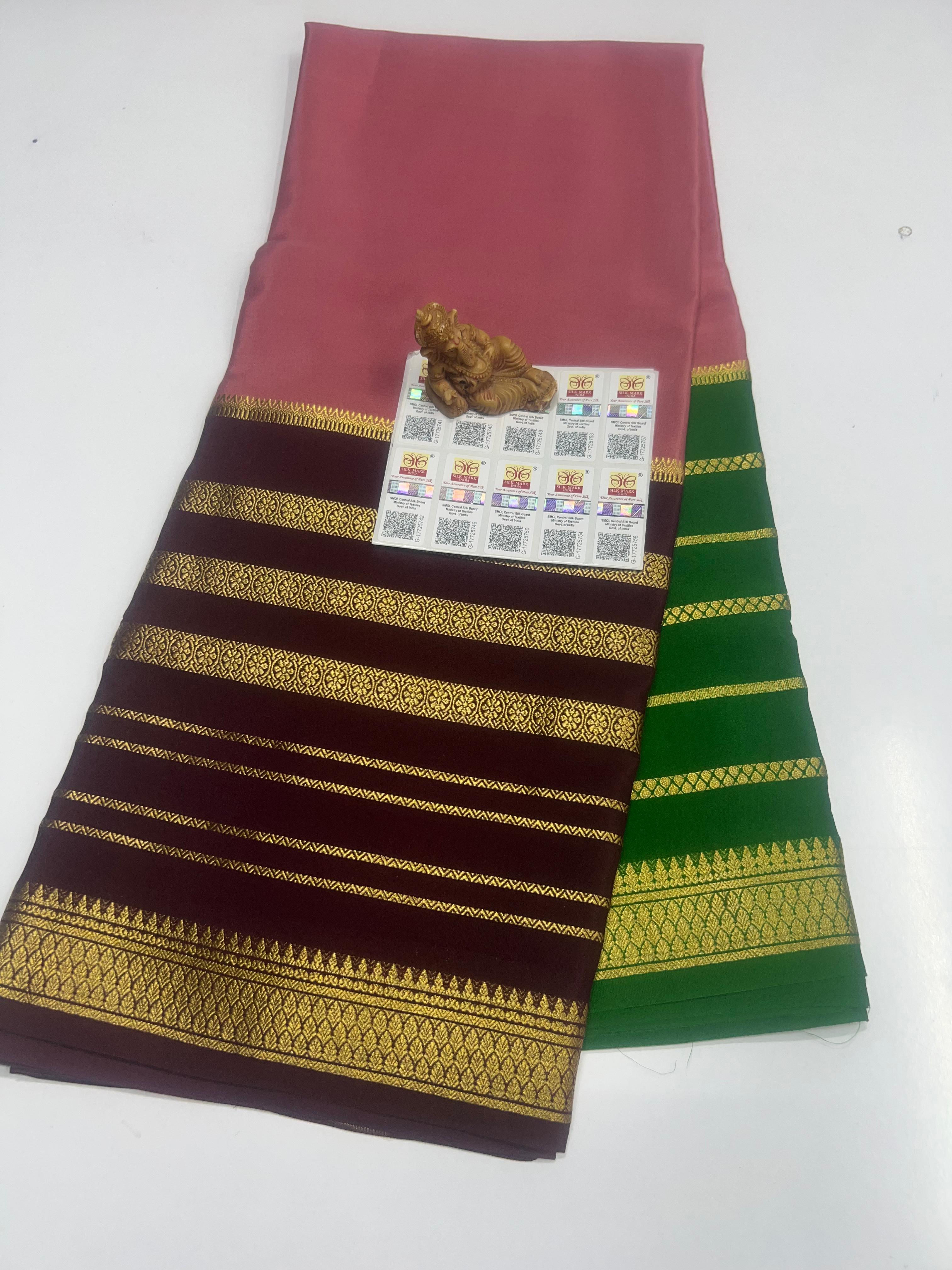 Pure Mysuru Crepe silk sarees  SC0280
