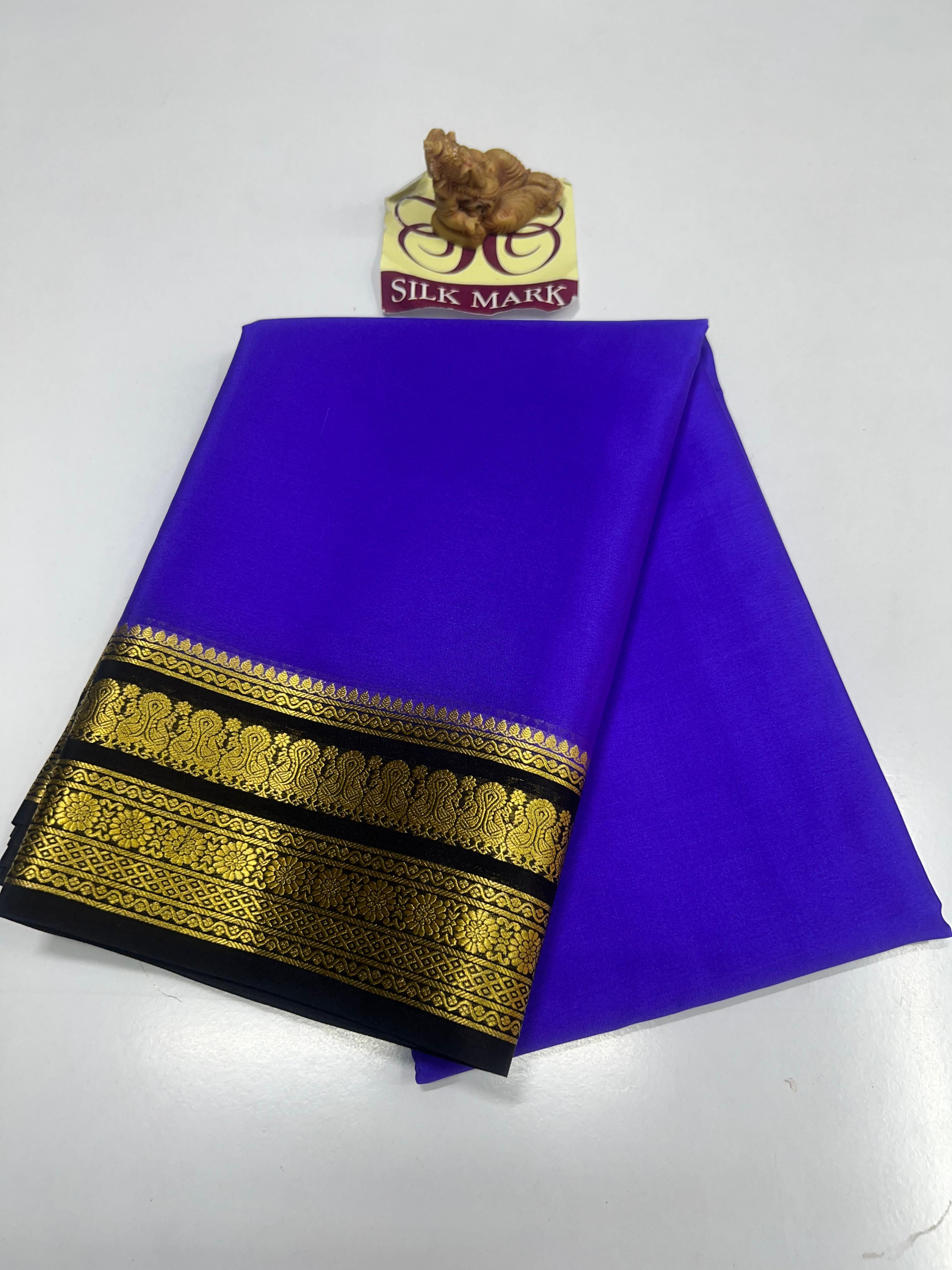 Pure Mysore Crepe Silk Sarees -1772