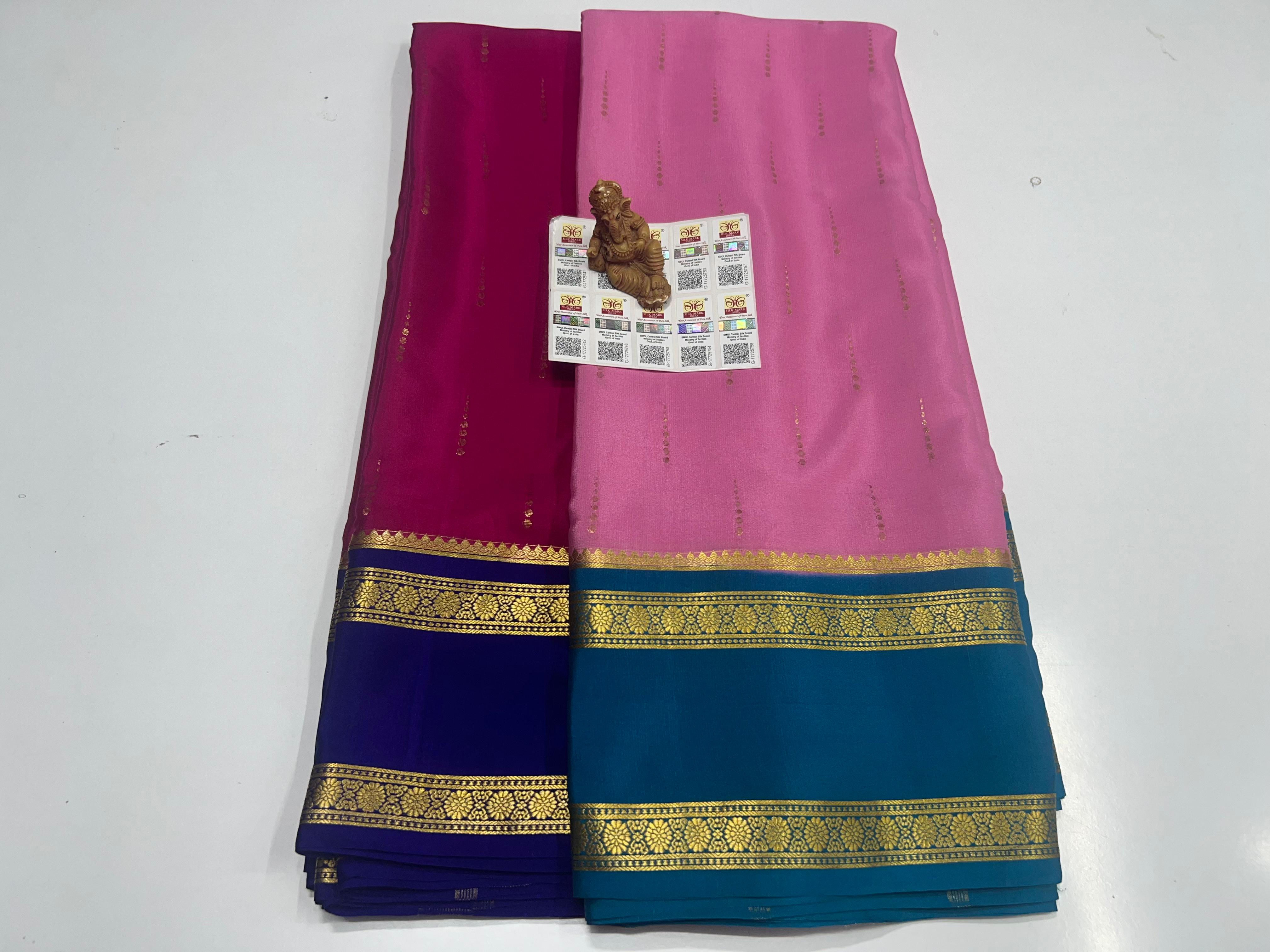 Pure Mysore Crepe silk Sarees -SC0350