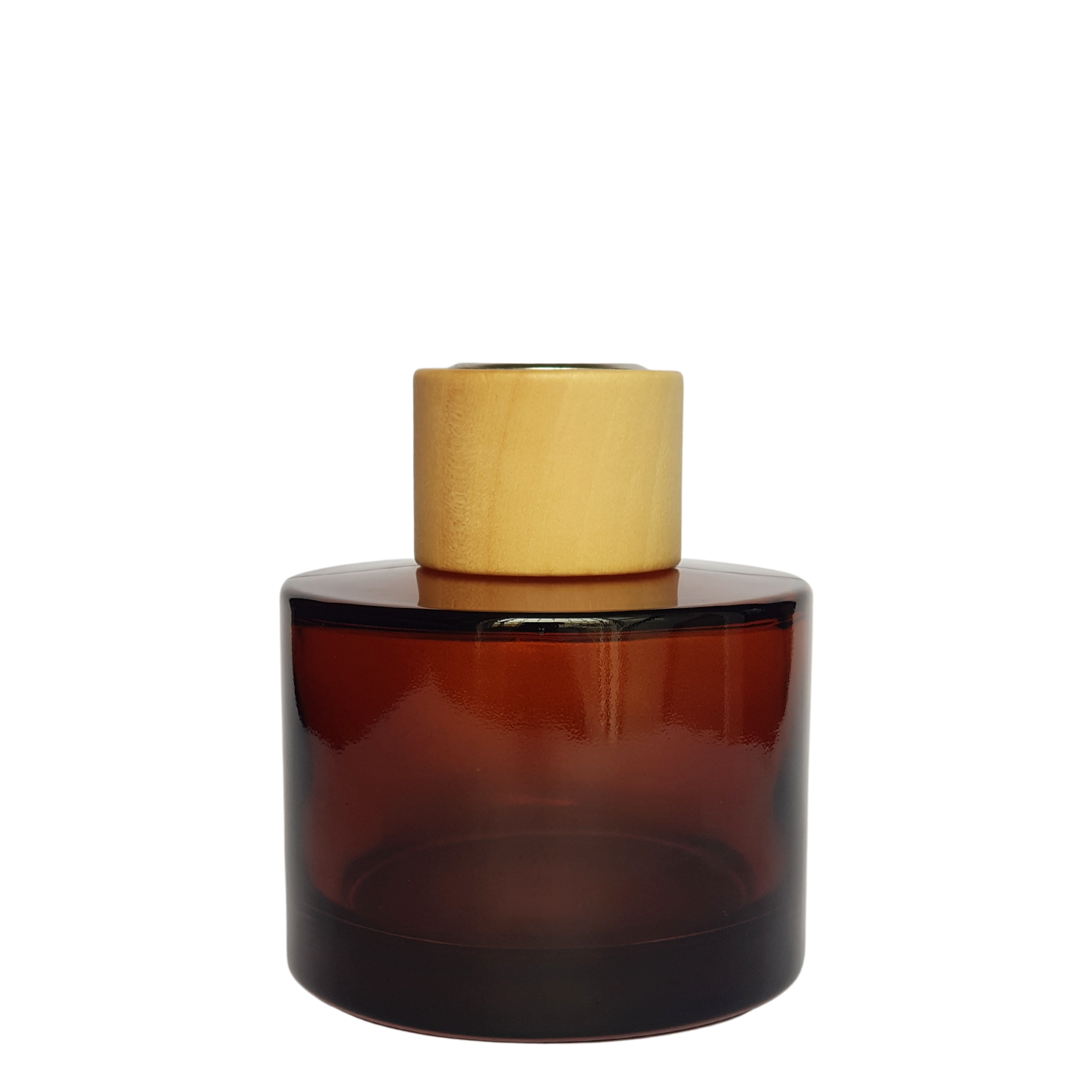 Amber diffuser glass jar with wooden top