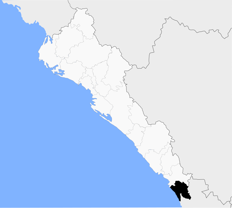 Mapa de municipios de Sinaloa, con Escuinapa resaltado