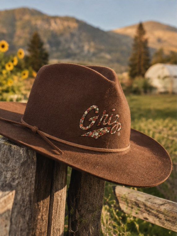 Thumbnail: Griz Floral Wide Brim Hat