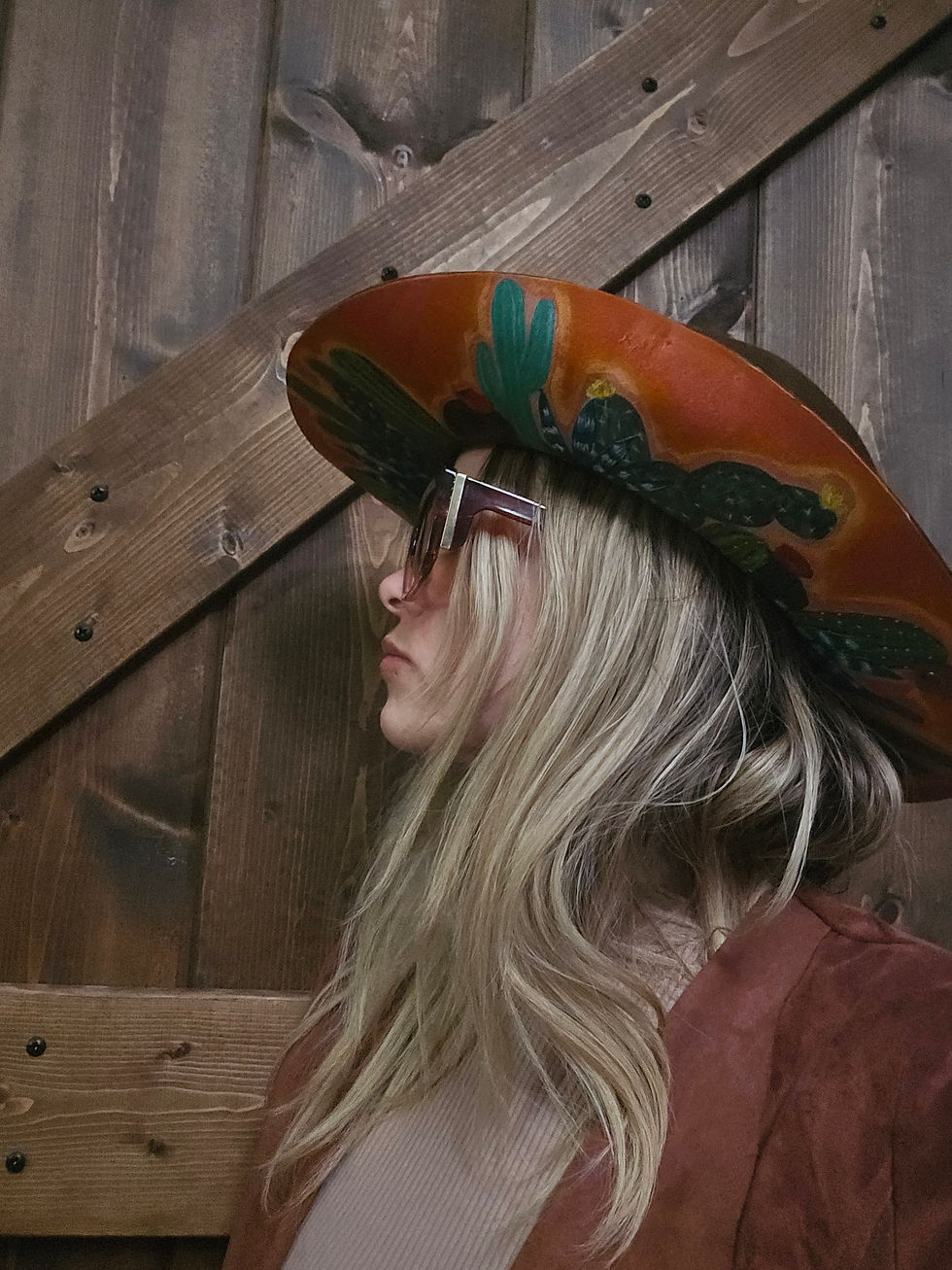 Thumbnail: Cacti Crown Print Cowboy Hat
