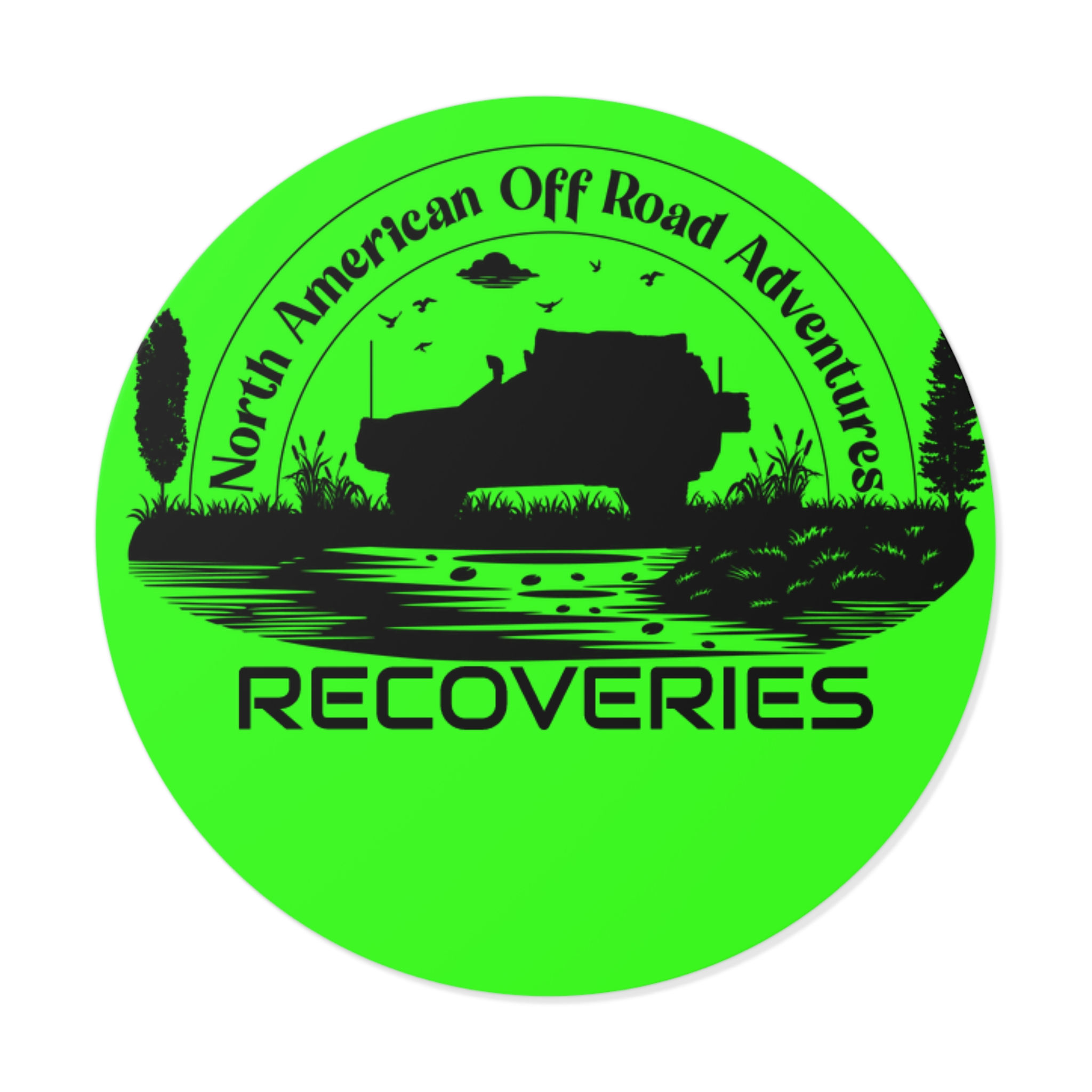 Donor Round Vinyl Sticker — North American Off Road Adventures 4x4 Badge