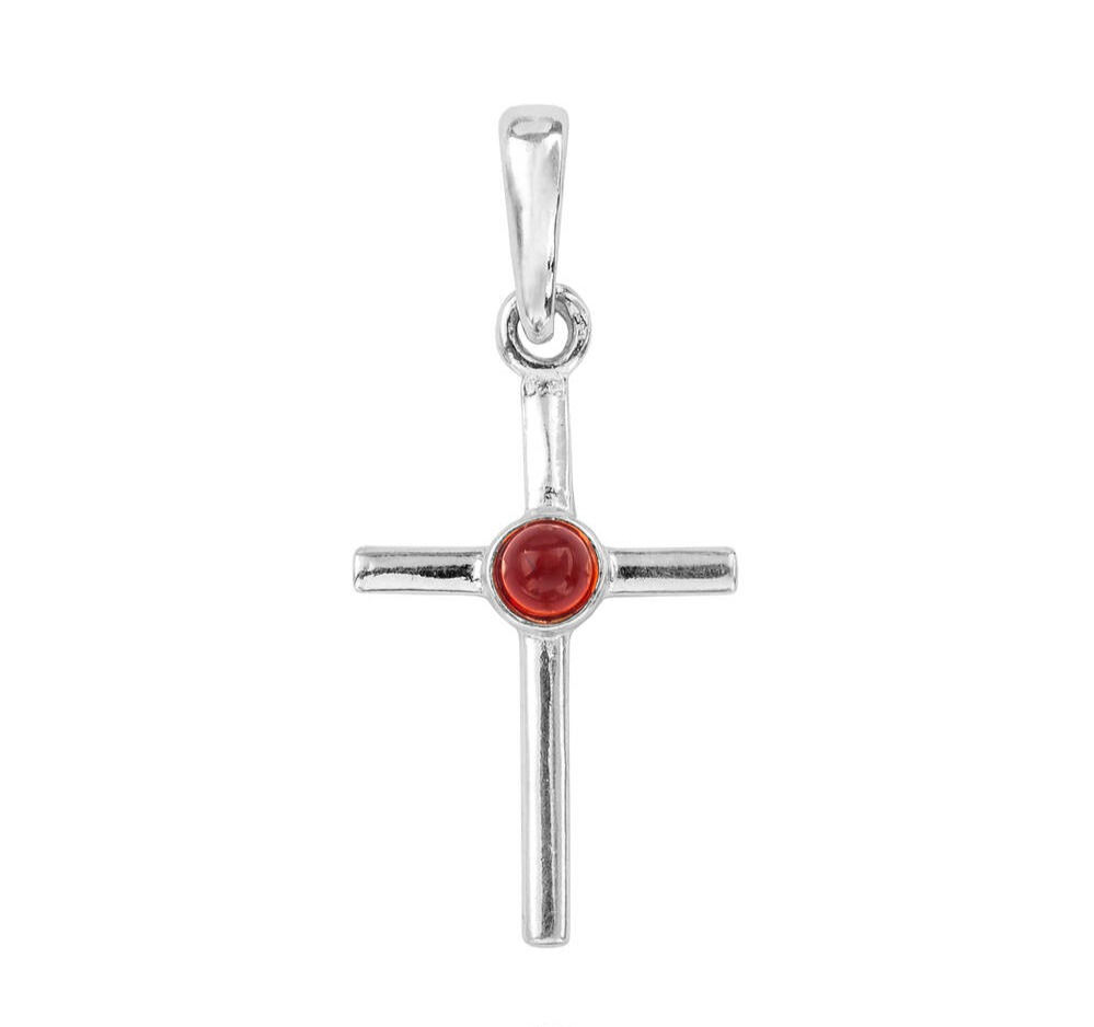 Colgante Cruz I con Ámbar Báltico