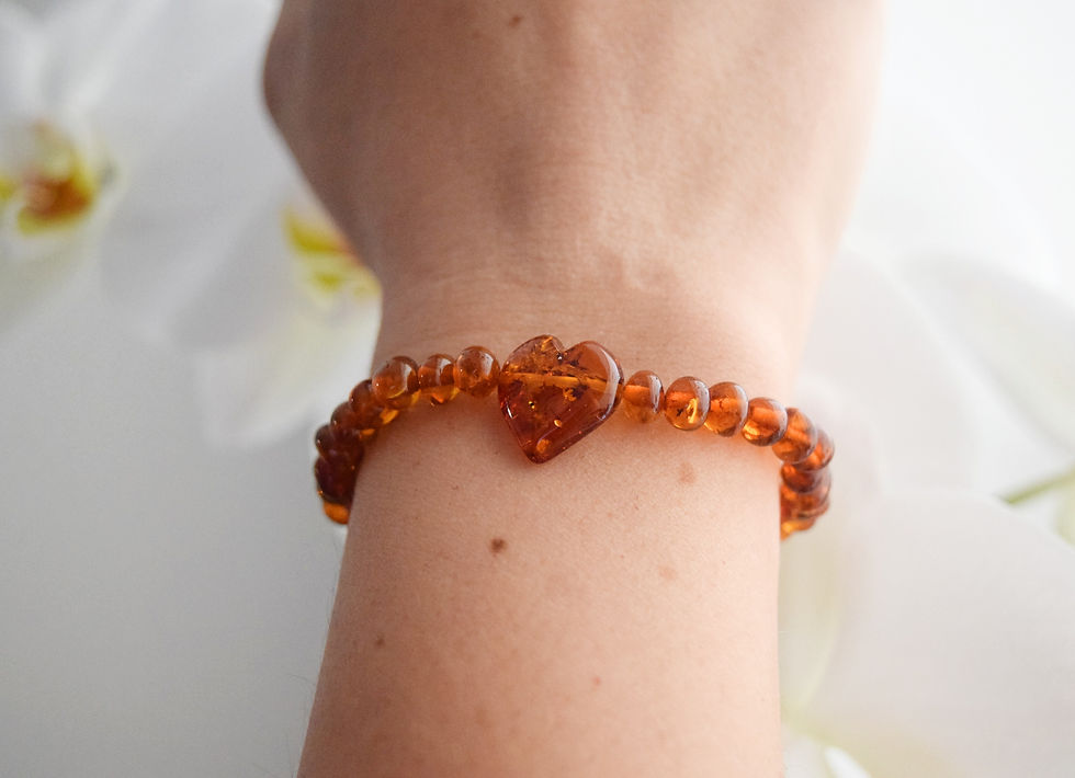 Miniatura: Pulsera de Ámbar con Corazón