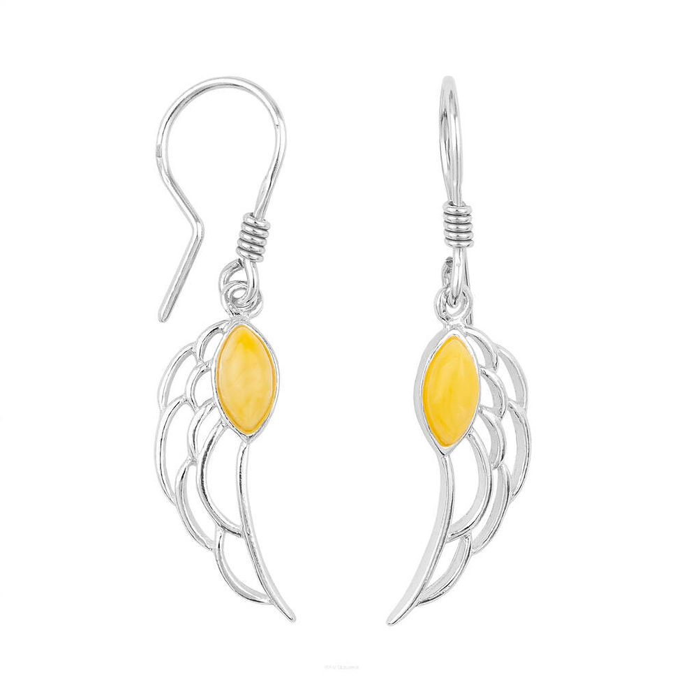 Miniatura: Aros Alas de Ángel colgantes