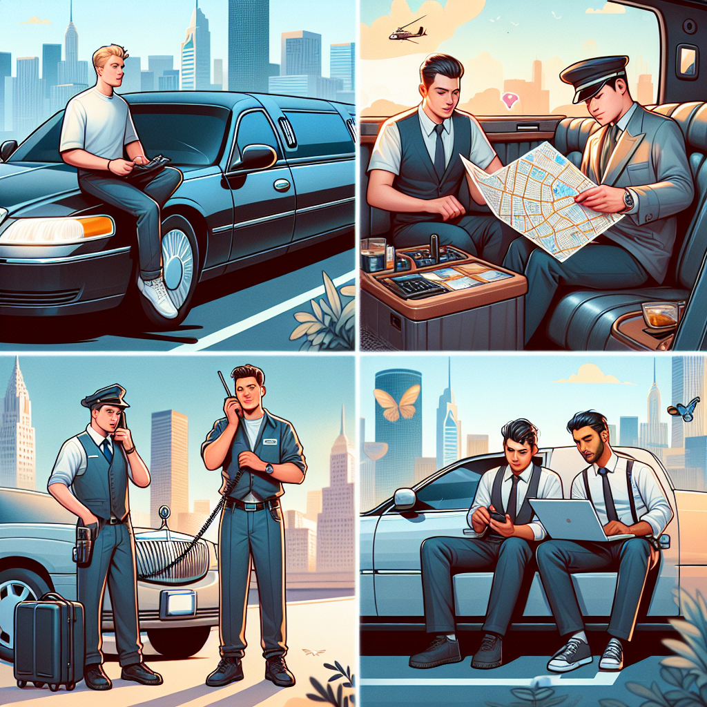 Limousine driver on the road