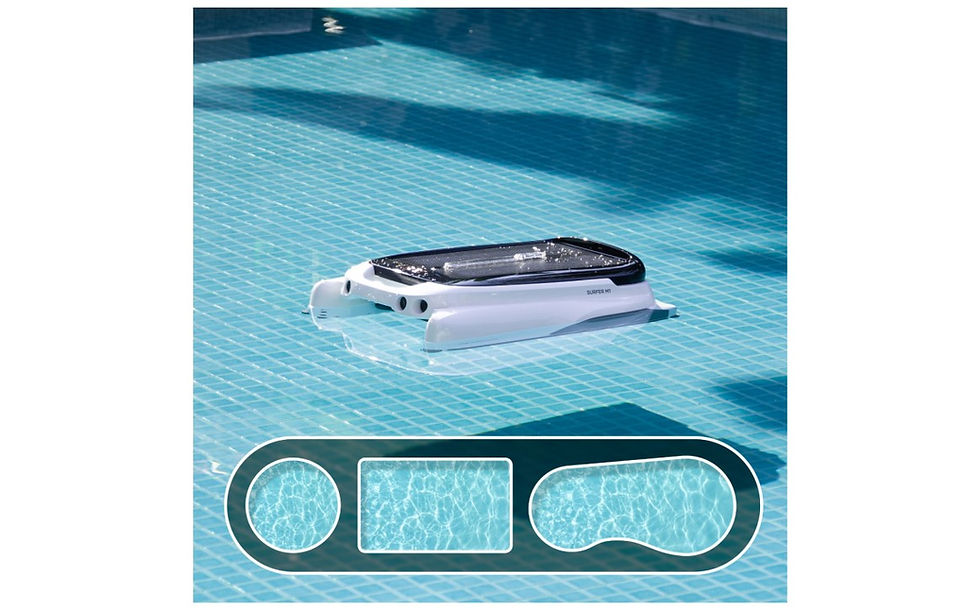 Thumbnail: Aiper Surfer S1 cordless robotic pool skimmer floating on pool water, designed for automatic pool cleaning.