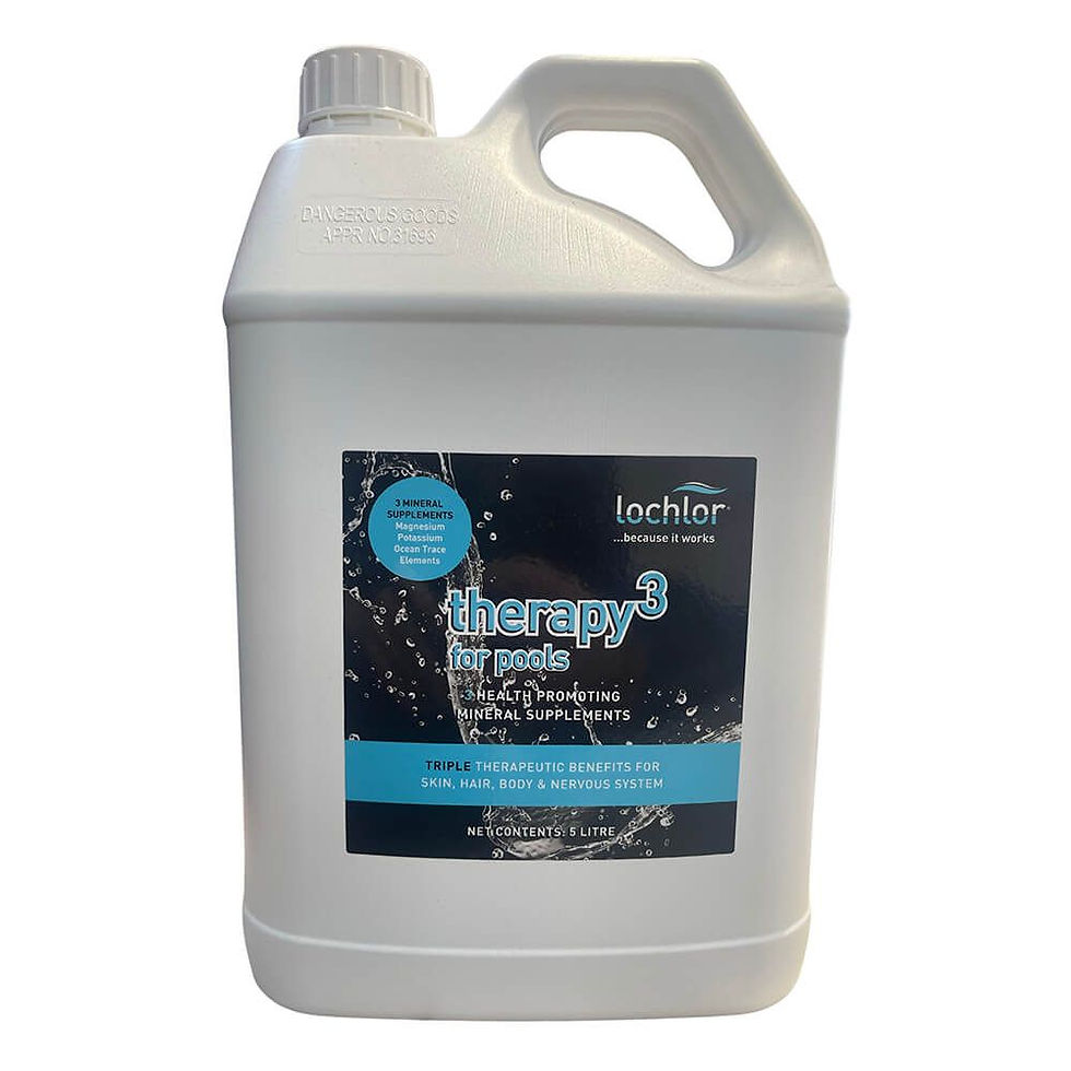 Lo-Chlor Therapy3 Liquid Magnesium Minerals 5L pool mineral additive bottle for softer healthier pool water @ Aus Pool Suppli