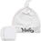 Thumbnail: Custom Name New Born Baby Hat With Matching Mittens