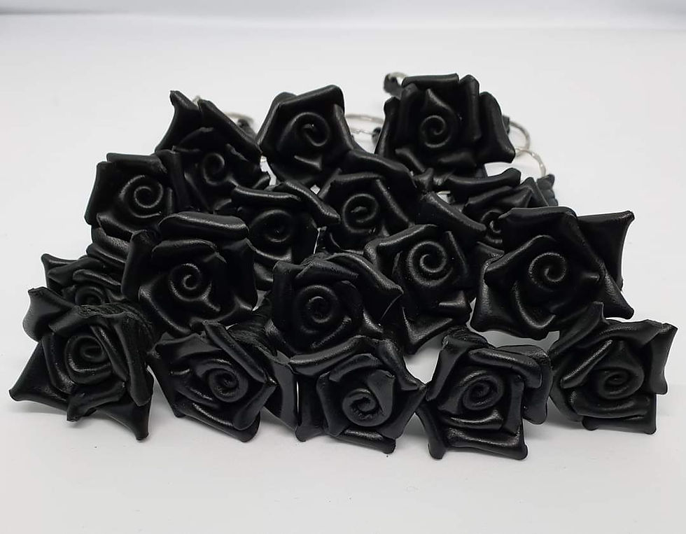 Miniatura: Rosas de cuero natural (Llaveros)
