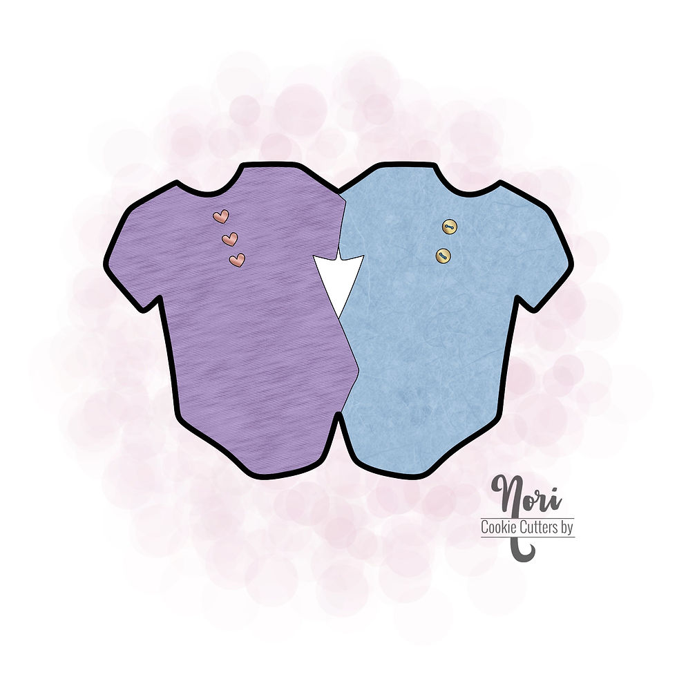 Thumbnail: Onesies with or without Heart cutout Cookie Cutter
