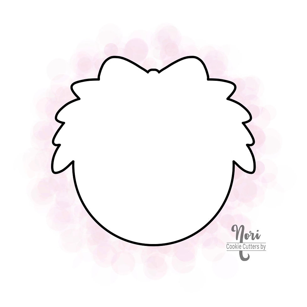 Thumbnail: Floral Bow Circle Cookie Cutter - CN0932