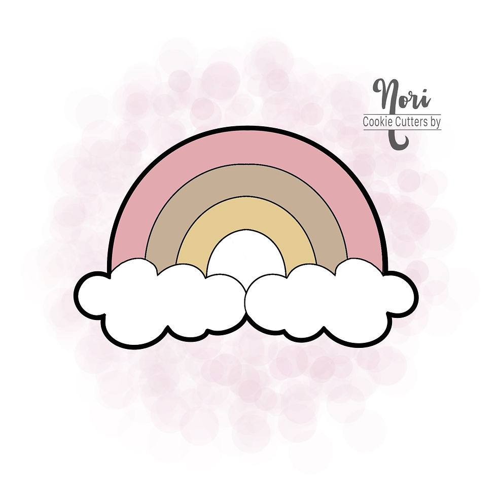 Rainbow and Clouds Cookie Cutter - CN0003