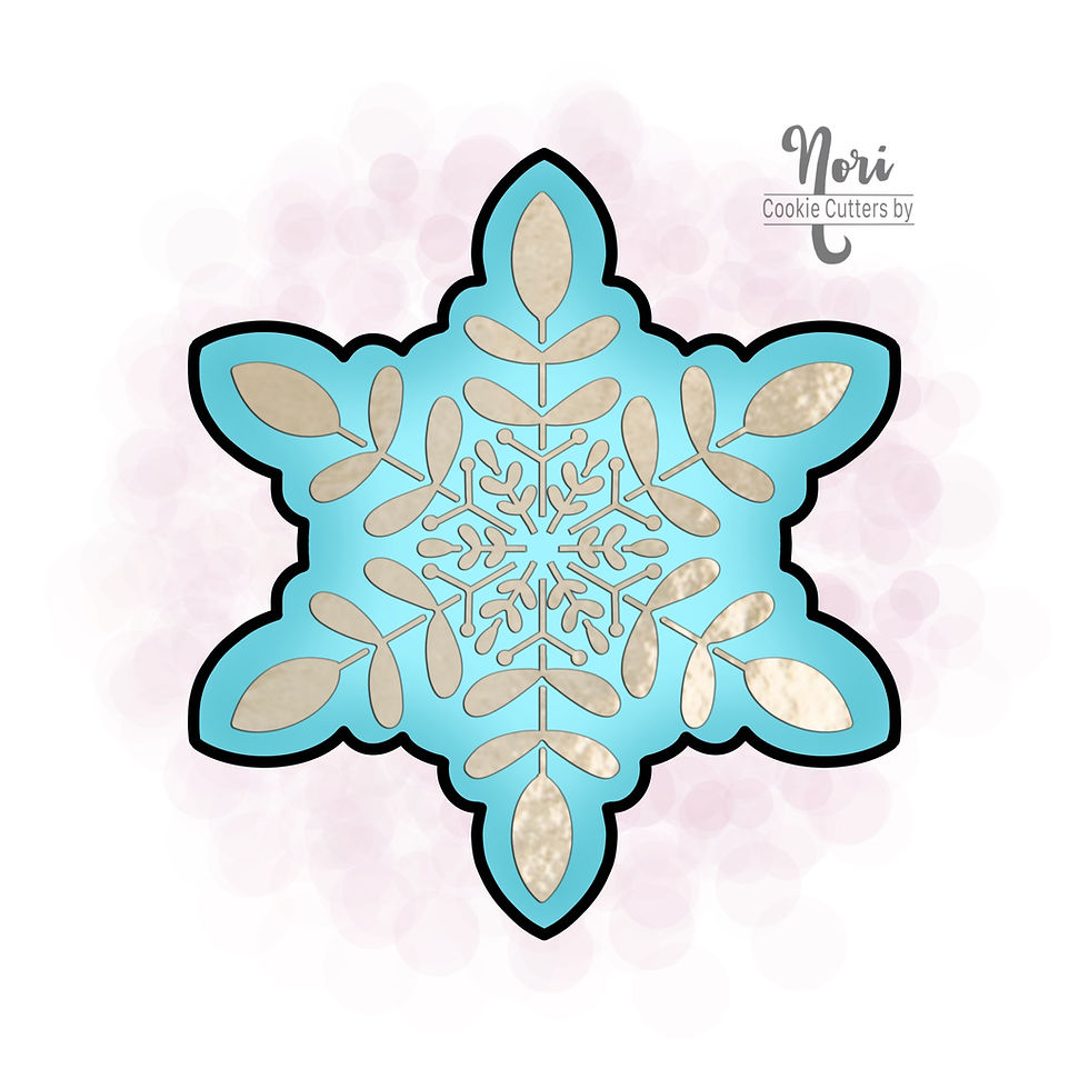Snowflake 1 Cookie Cutter and optional Stencil - CN0147