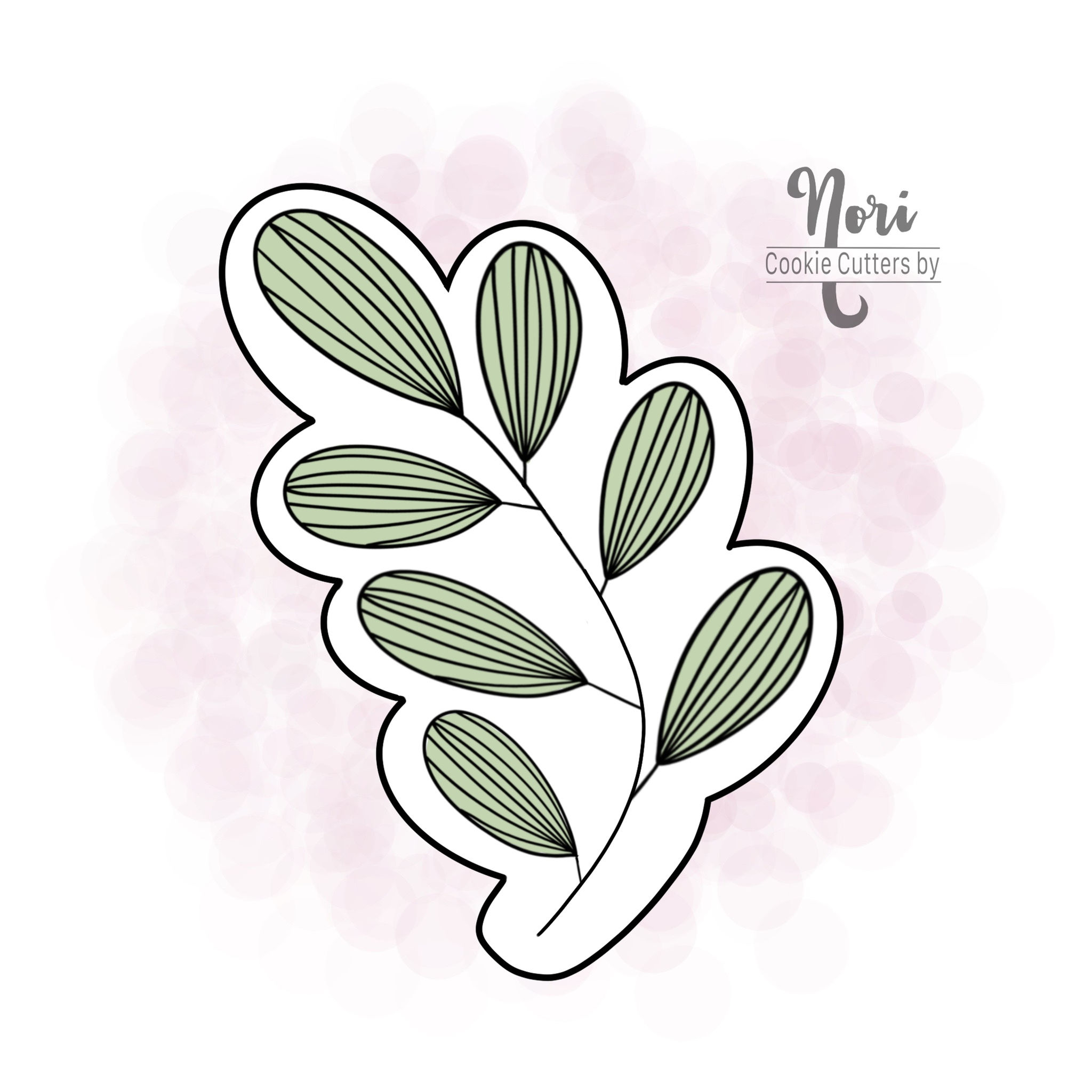 Floral Branch 5 Greenery Cookie Cutter - CN0152